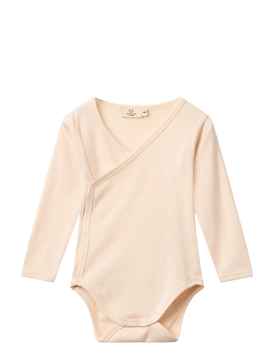Copenhagen Colors - MODAL RIB CROSS OVER BODY W. LS - langærmede bodyer - dusty rose - 0