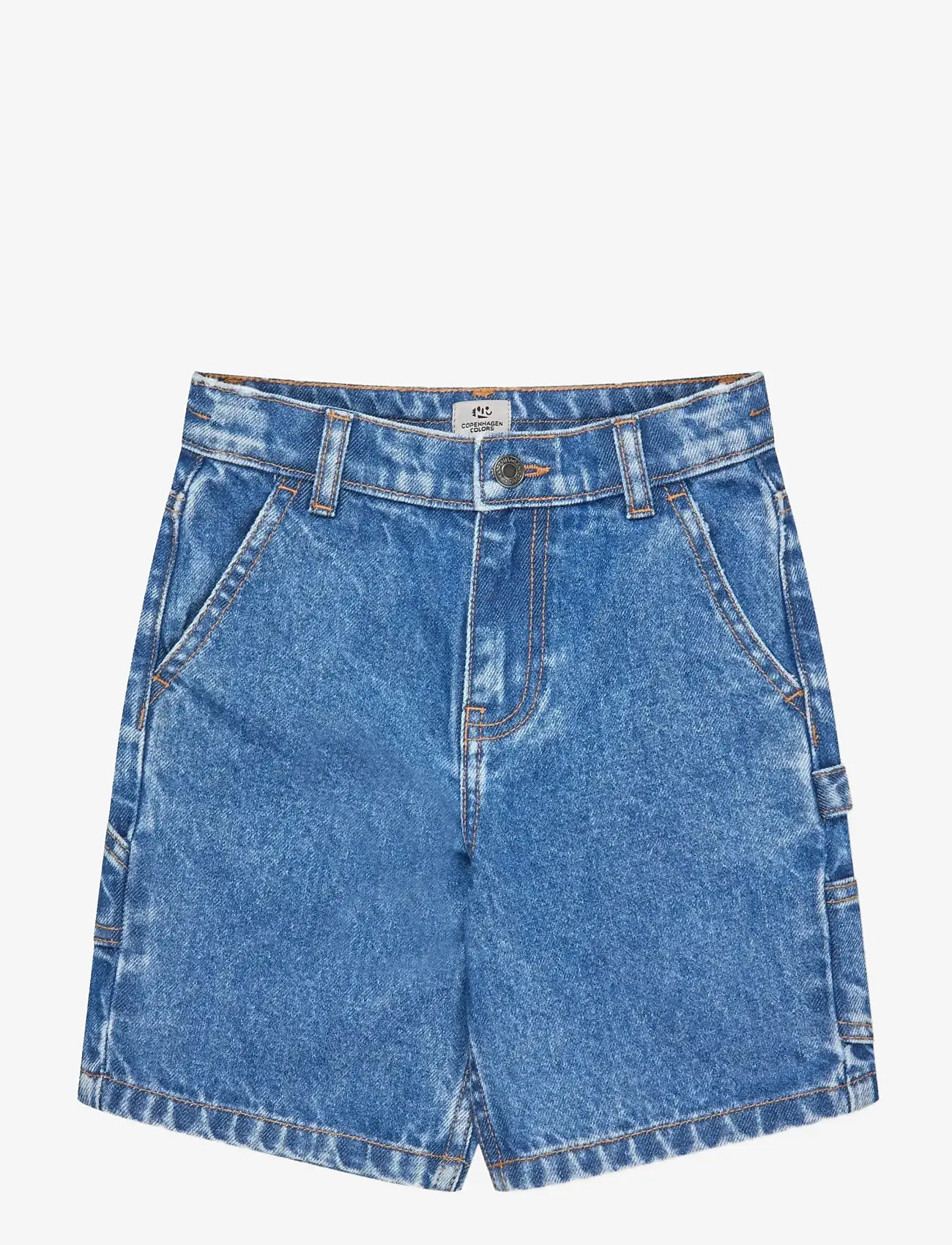 Copenhagen Colors - DENIM CARGO SHORTS - lühikesed kargopüksid - indigo blue washed - 1