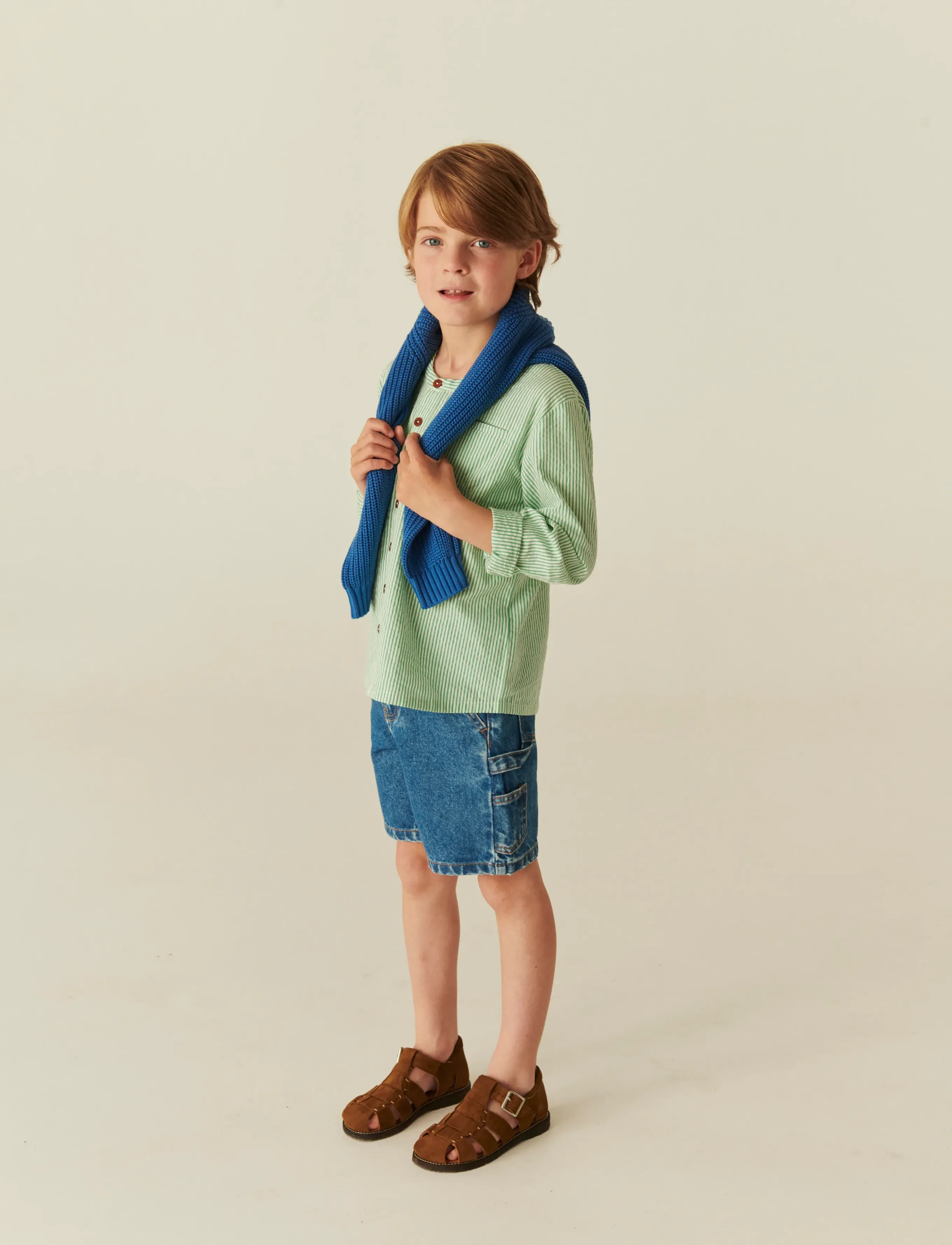 Copenhagen Colors - DENIM CARGO SHORTS - cargo shorts - indigo blue washed - 3