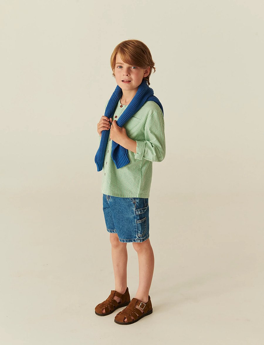 Copenhagen Colors - DENIM CARGO SHORTS - cargo shorts - indigo blue washed - 3