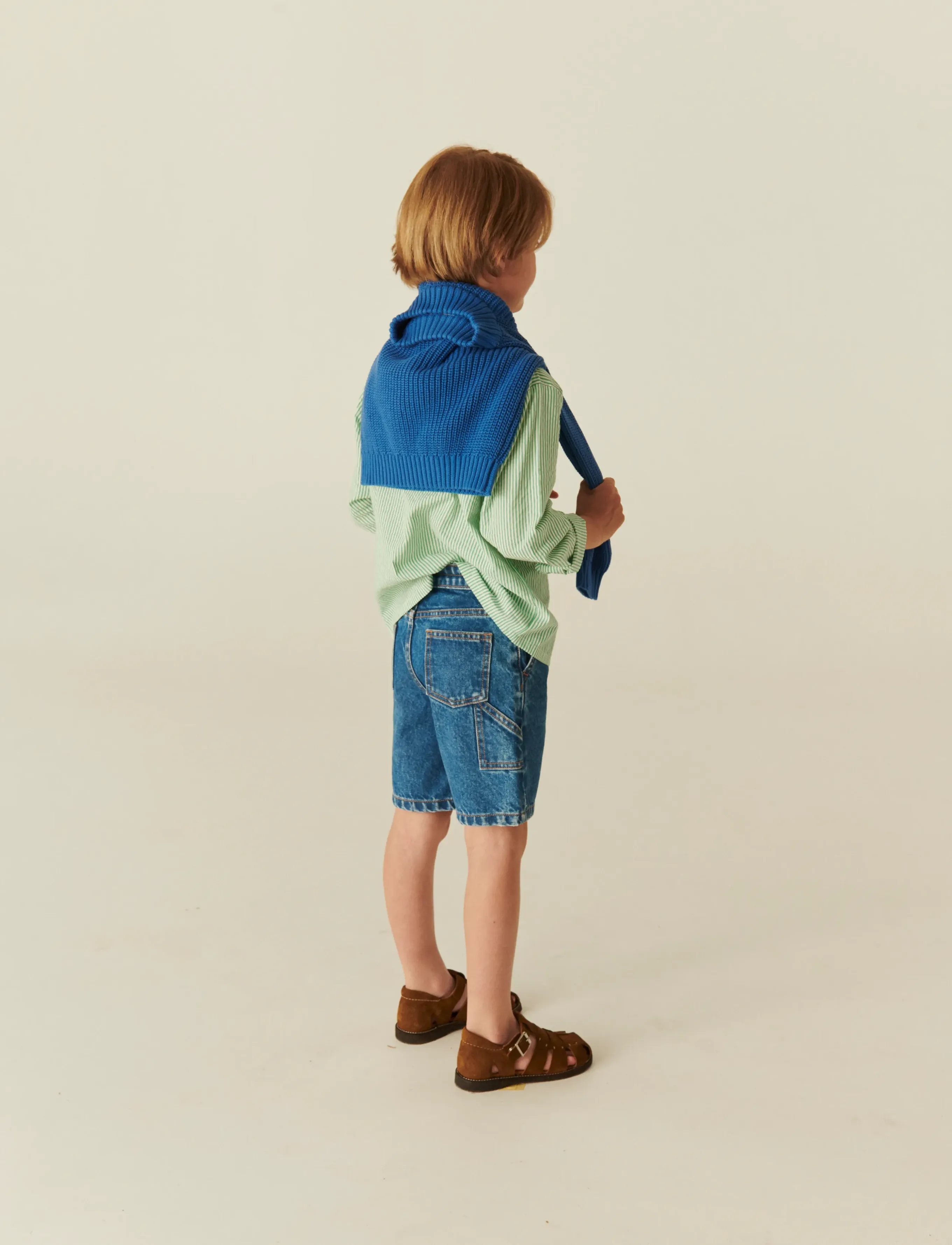 Copenhagen Colors - DENIM CARGO SHORTS - cargo shorts - indigo blue washed - 4