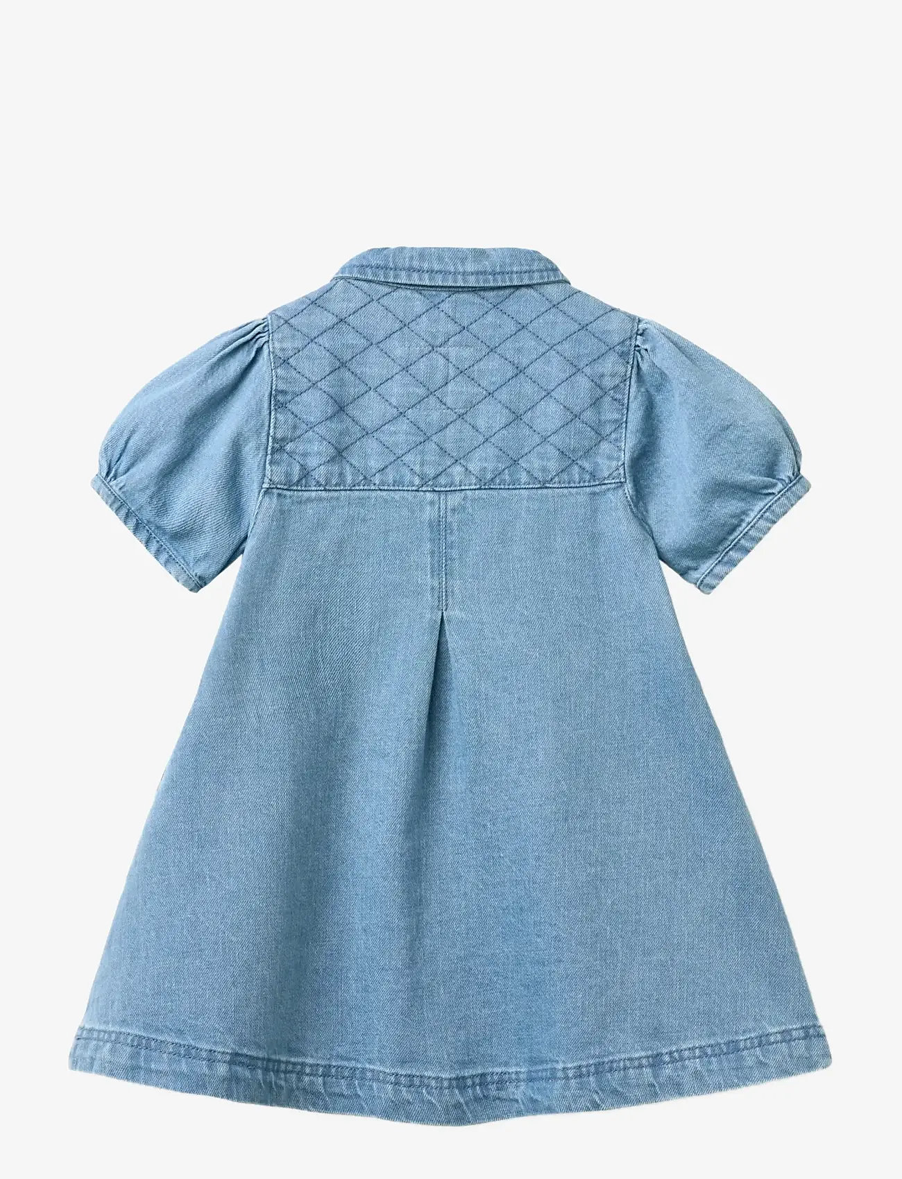 Copenhagen Colors - ORGANIC QUILTED DENIM DRESS - kurzärmelige freizeitkleider - lt. washed blue quilt - 2