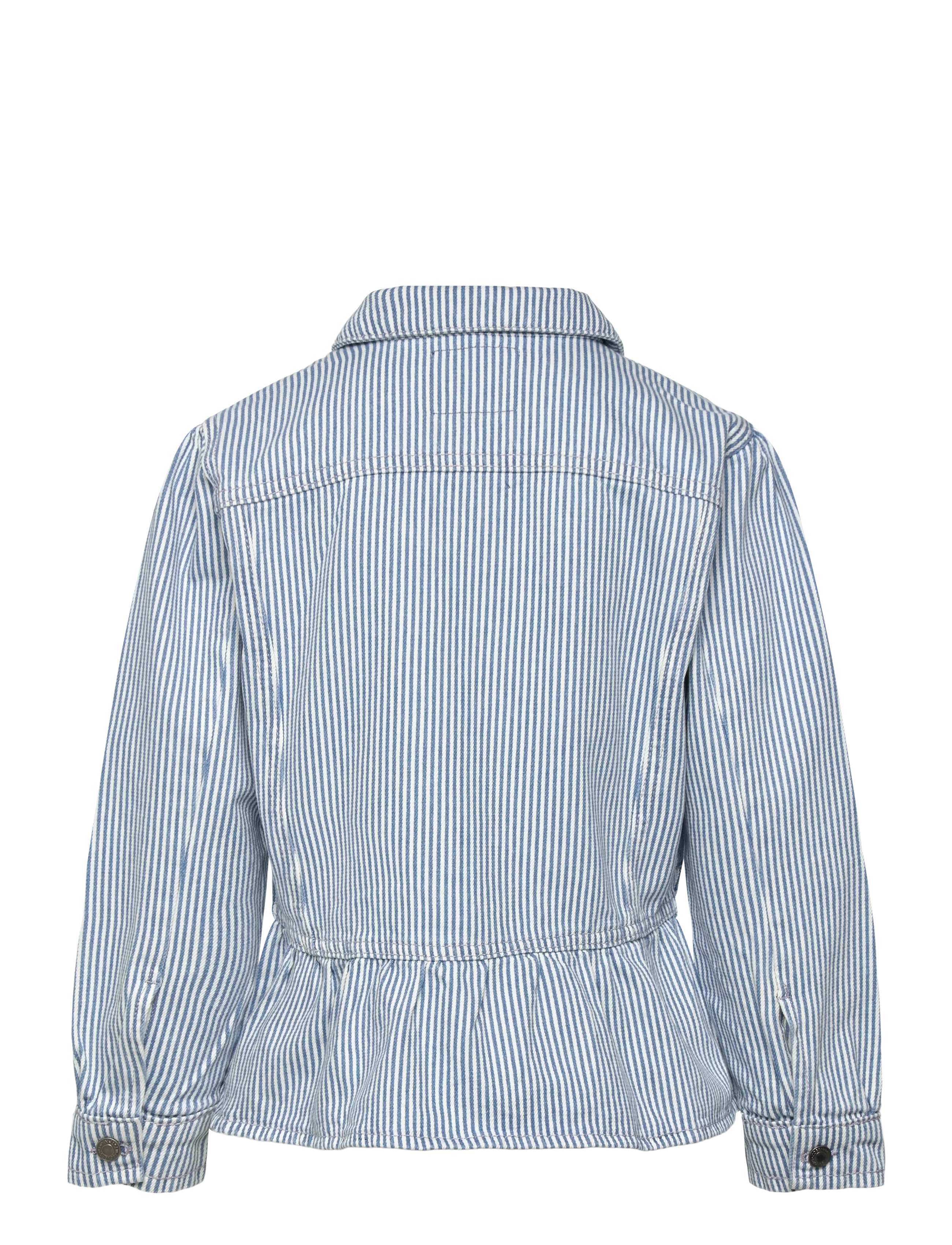 Copenhagen Colors - YARNDYED DENIM FRILL JACKET - gallajakkar - denim blue stripe - 2