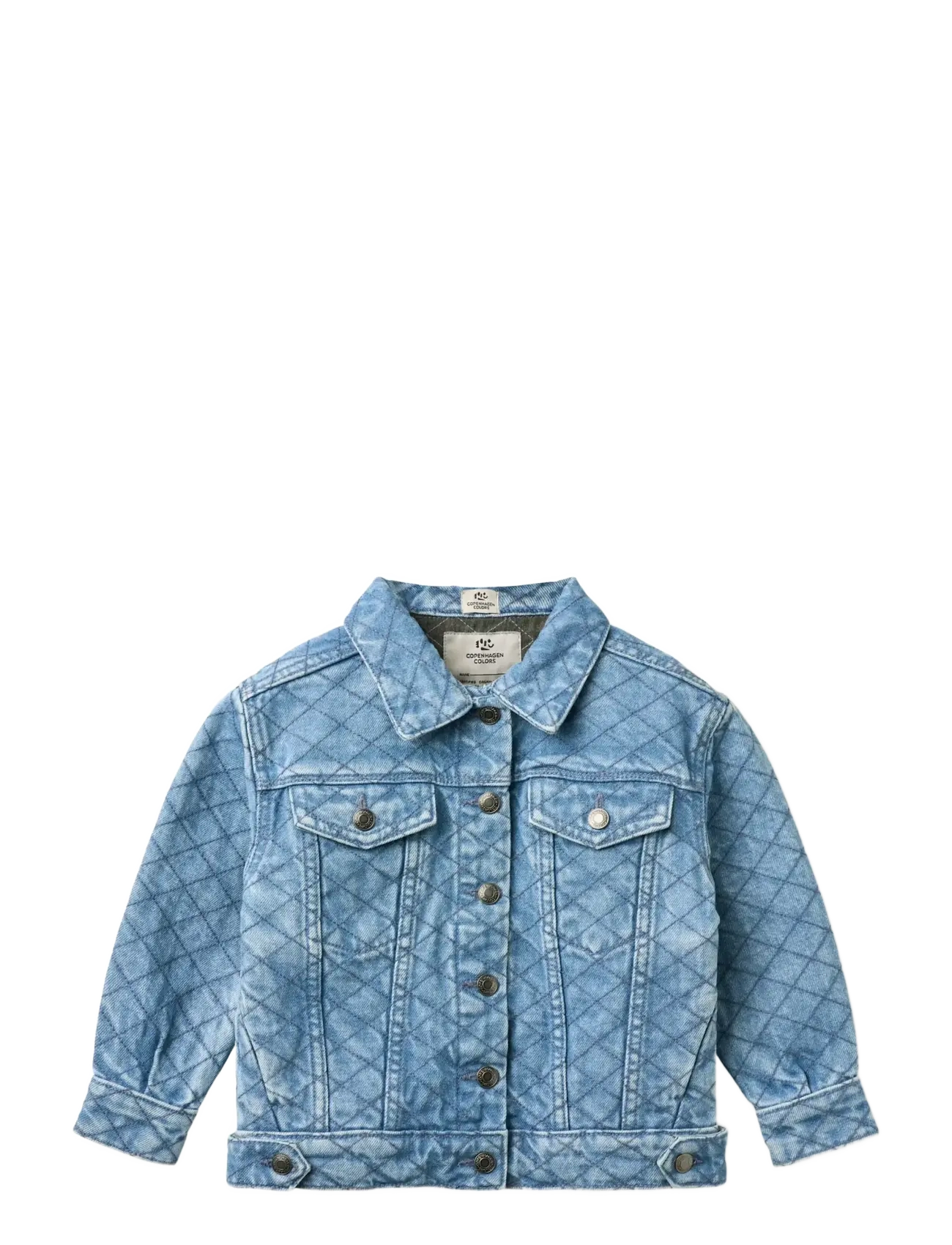 Copenhagen Colors ORGANIC QUILTED DENIM JACKET - Teens 140-176 - LT. WASHED BLUE QUILT / blue
