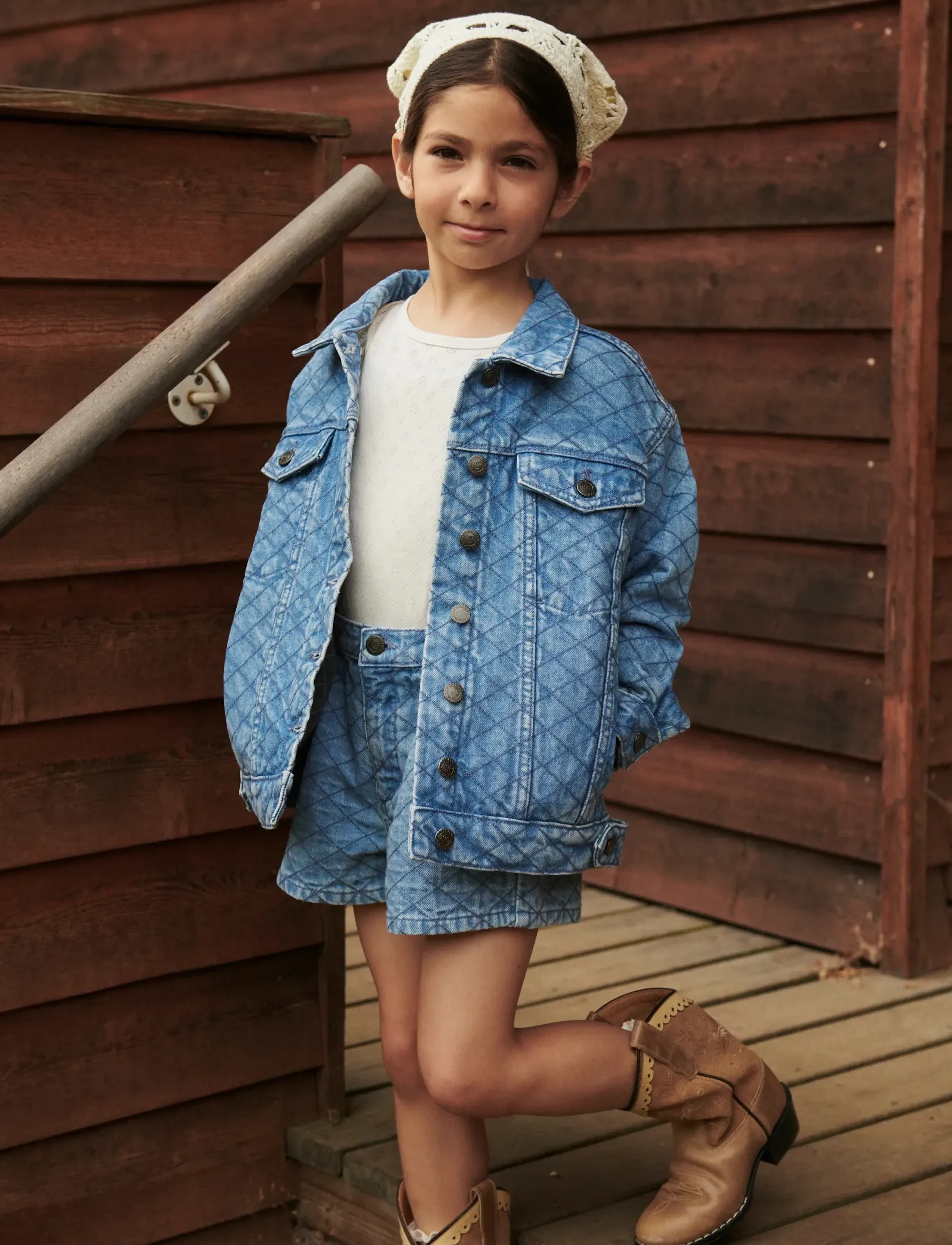 Copenhagen Colors - ORGANIC QUILTED DENIM JACKET - quiltede jakker - lt. washed blue quilt - 3