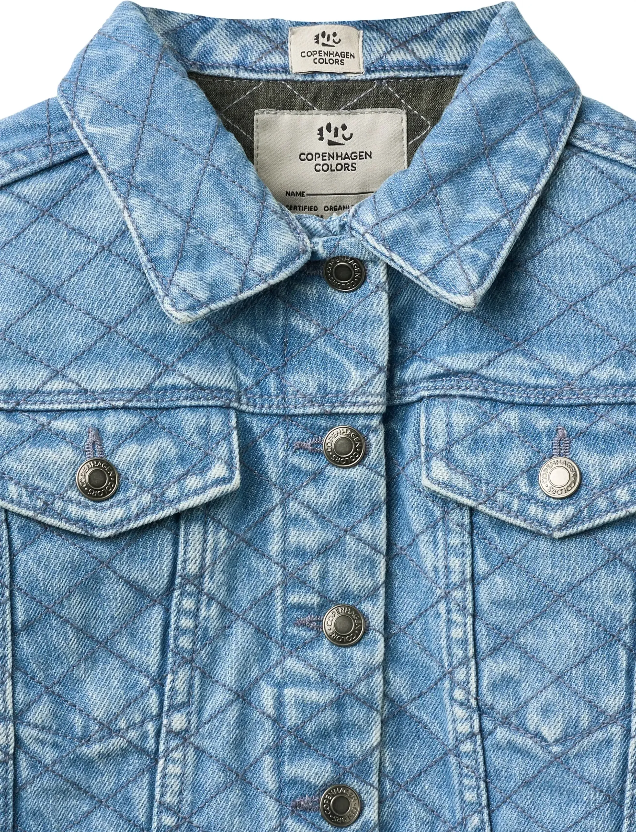 Copenhagen Colors - ORGANIC QUILTED DENIM JACKET - quiltede jakker - lt. washed blue quilt - 4