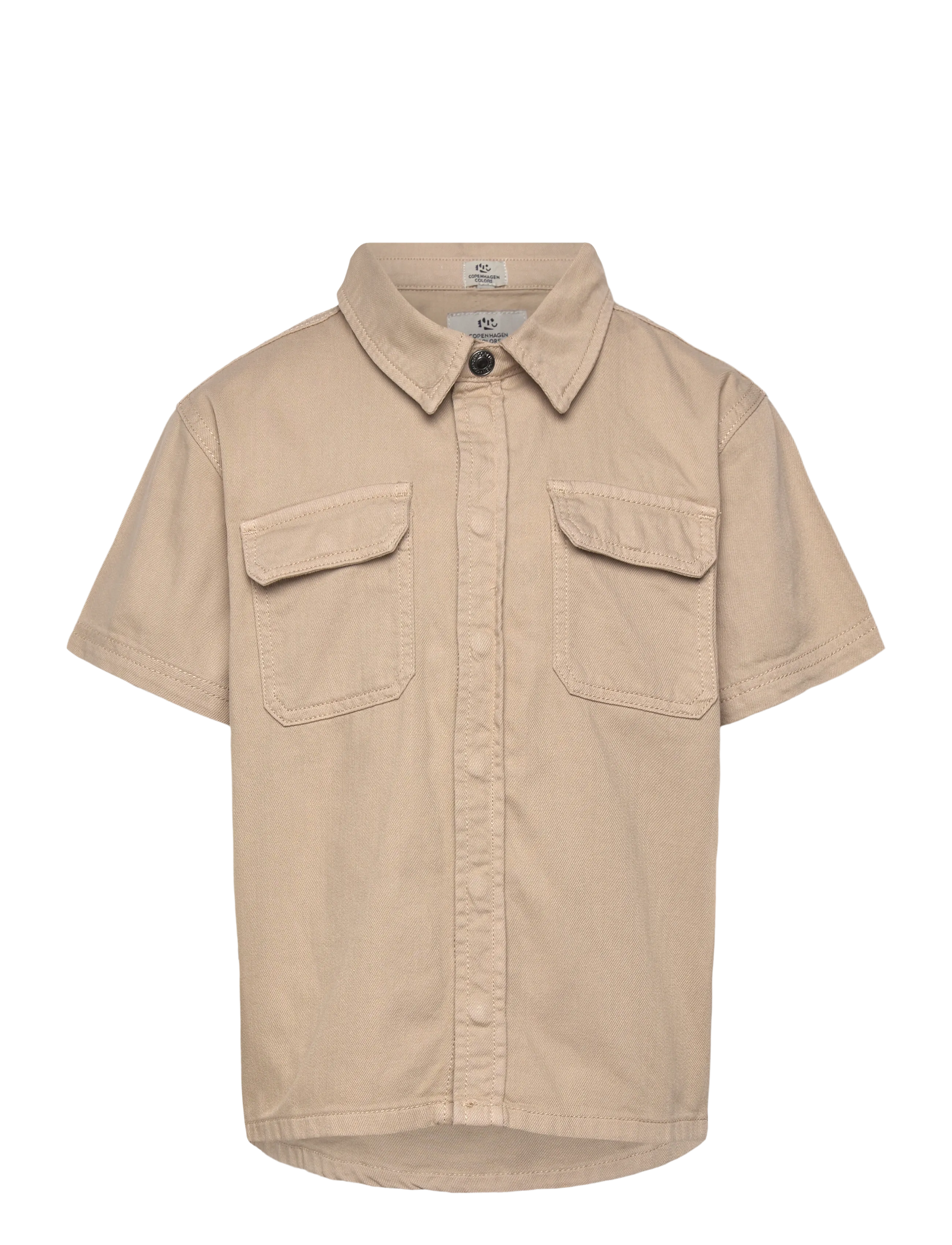 Copenhagen Colors TWILL SAFARI SHIRT SS - Teens 9-14 år - BEIGE / beige