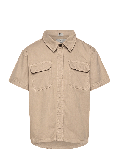 Copenhagen Colors TWILL SAFARI SHIRT SS - Clothing - BEIGE / beige
