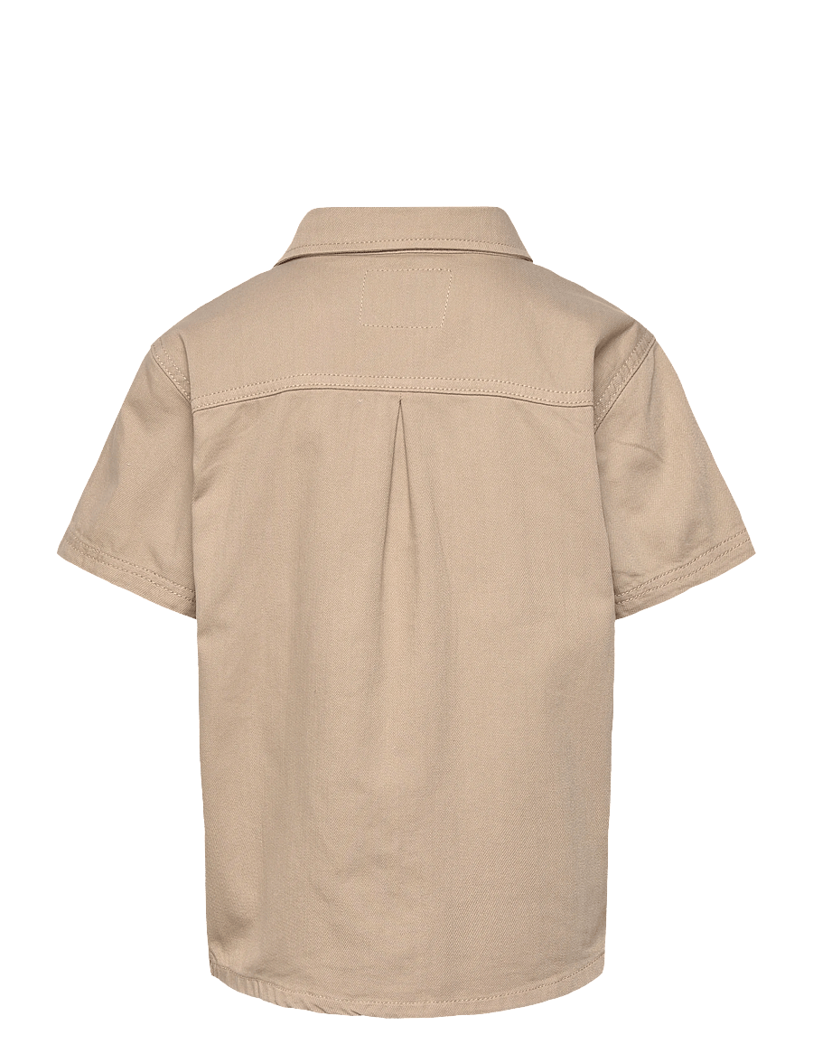 Copenhagen Colors - TWILL SAFARI SHIRT SS - short-sleeved shirts - beige - 2