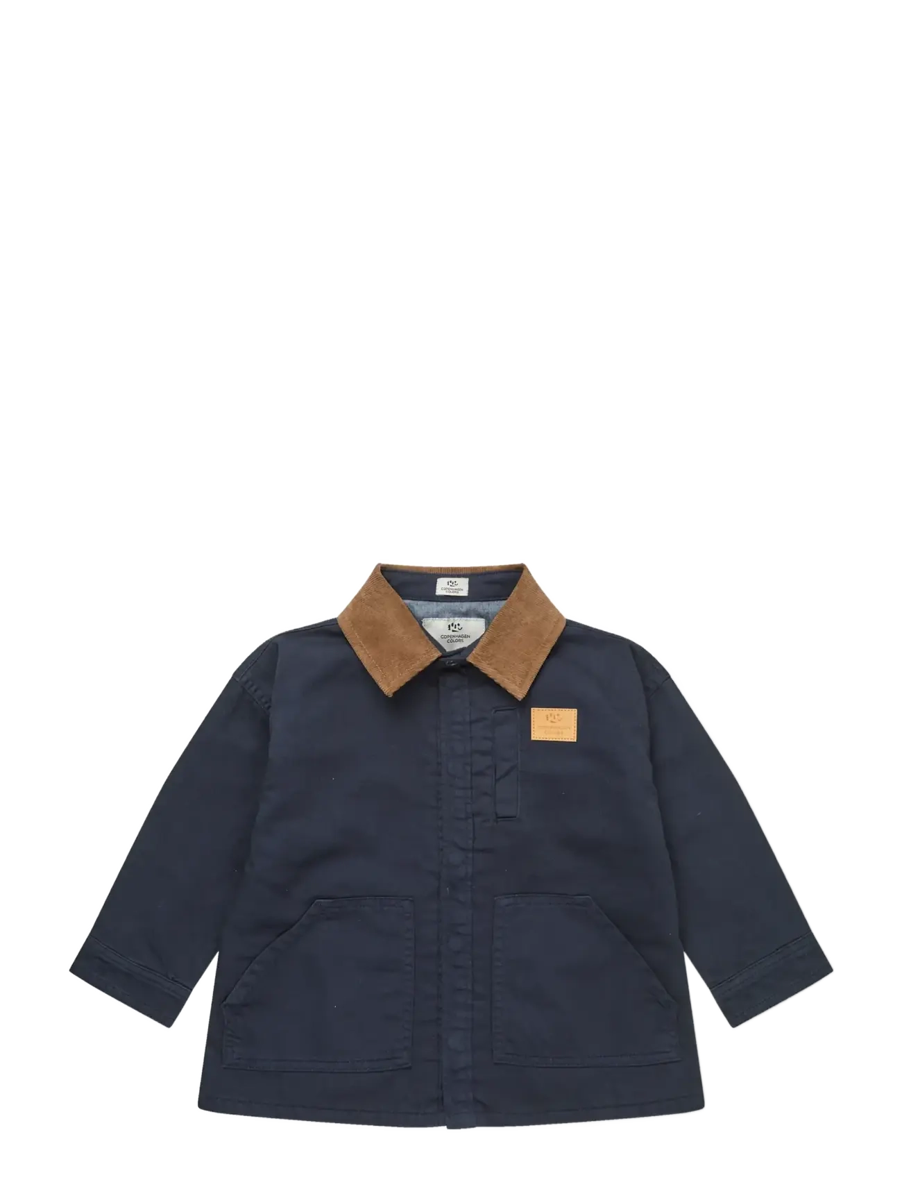 COPENHAGEN COLORS Twill Jacke W. Kordsamt Collar Navy - 128 - Kinder