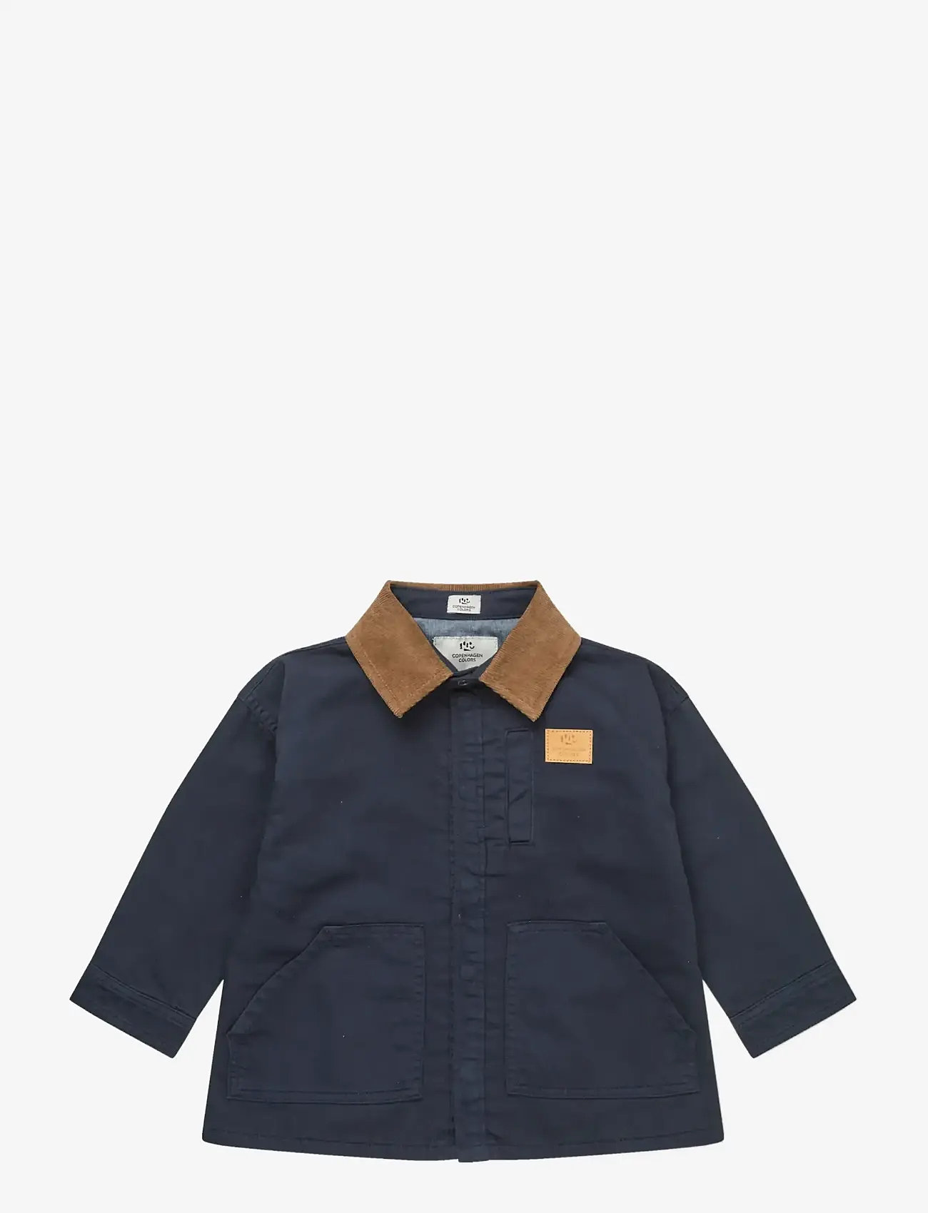 Copenhagen Colors - TWILL JACKET W. CORDUROY COLLAR - kurtki przejściowe - navy comb - 1