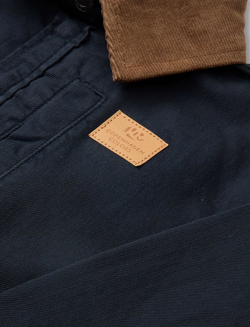 Copenhagen Colors - TWILL JACKET W. CORDUROY COLLAR - kurtki przejściowe - navy comb - 4