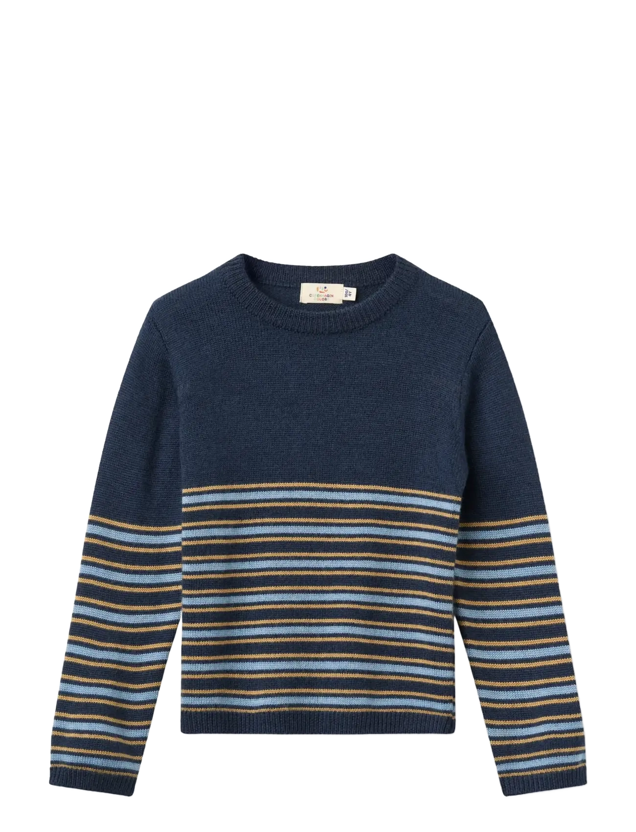 Copenhagen Colors Striped Merino Sweater - Clothing - NAVY COMB. / navy