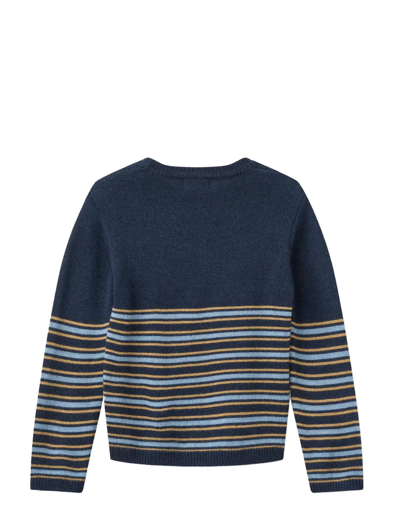 Copenhagen Colors - Striped Merino Sweater - navy comb. - 1
