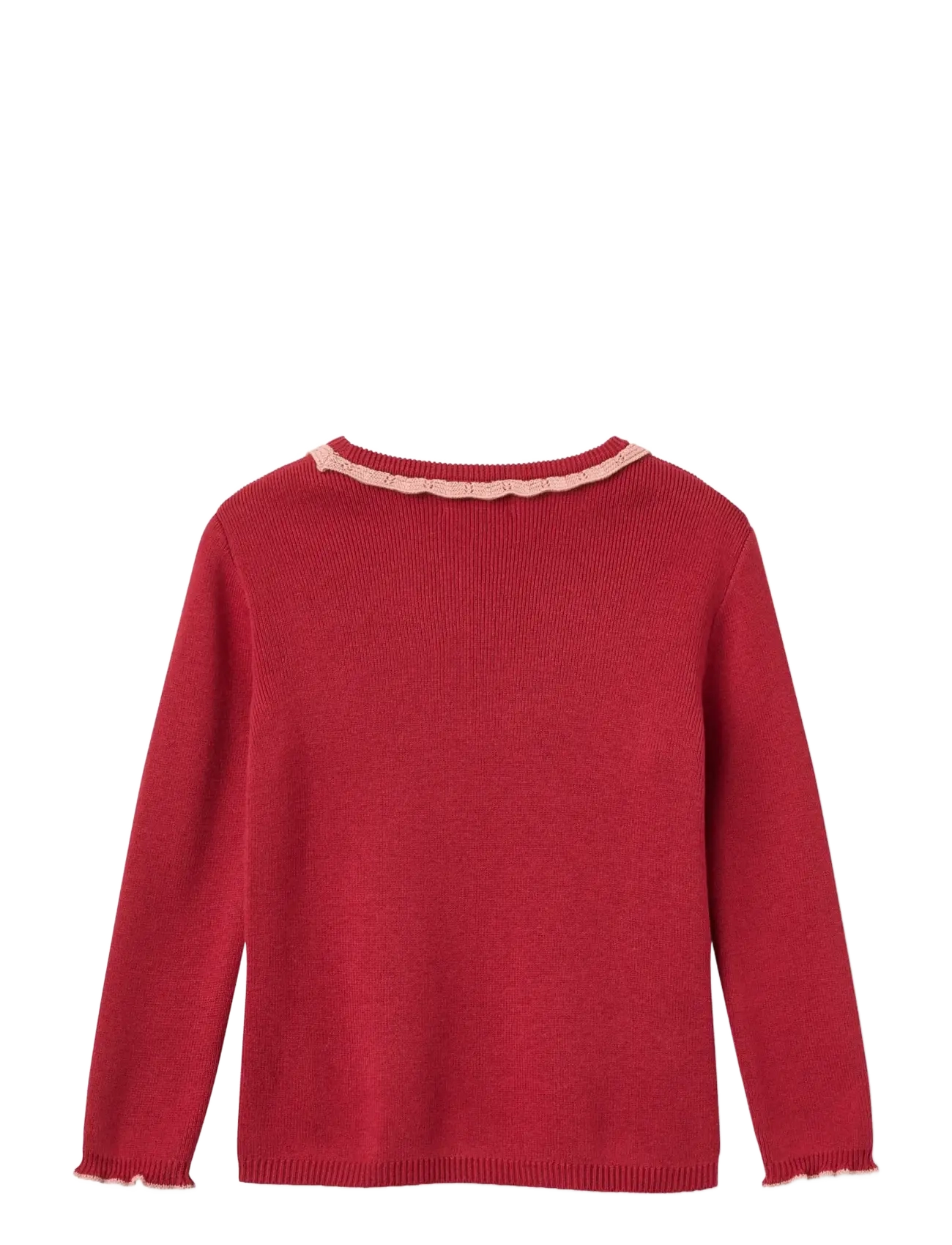 Copenhagen Colors - LS Blouse w. Deco Neck - red comb. - 1