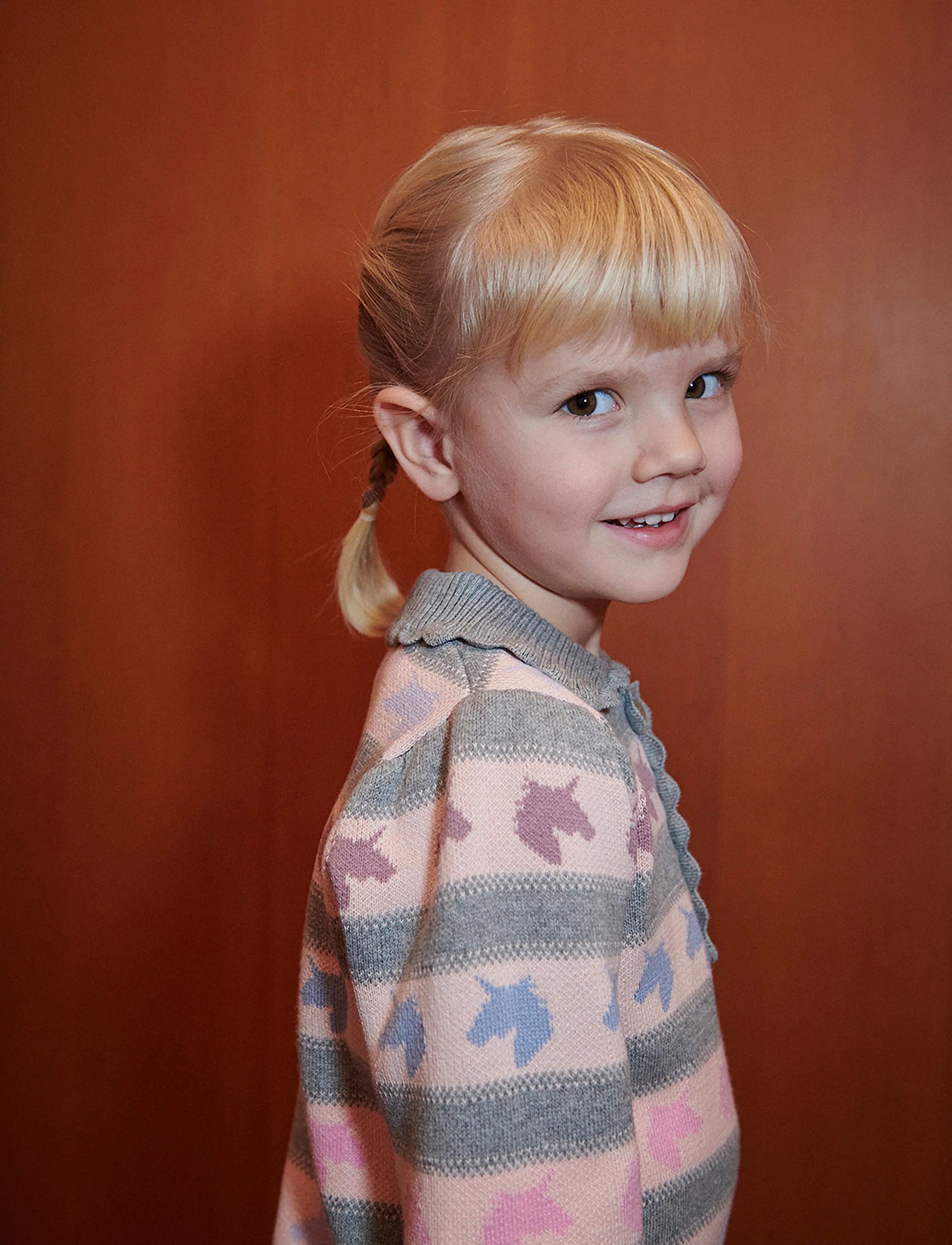 Copenhagen Colors - Unicorn Pattern Ls. Blouse w. Collar - unicorn - 0