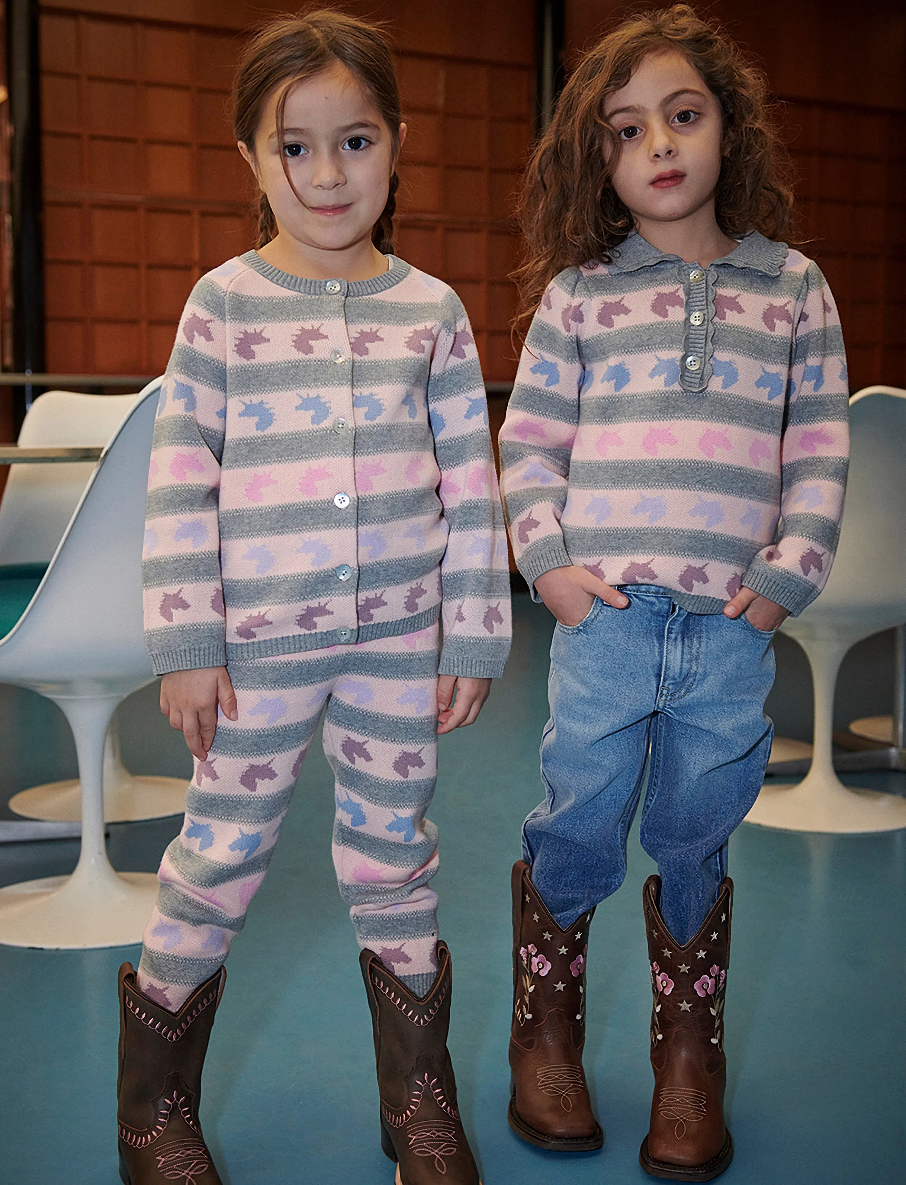Copenhagen Colors - Unicorn Pattern Ls. Blouse w. Collar - unicorn - 5