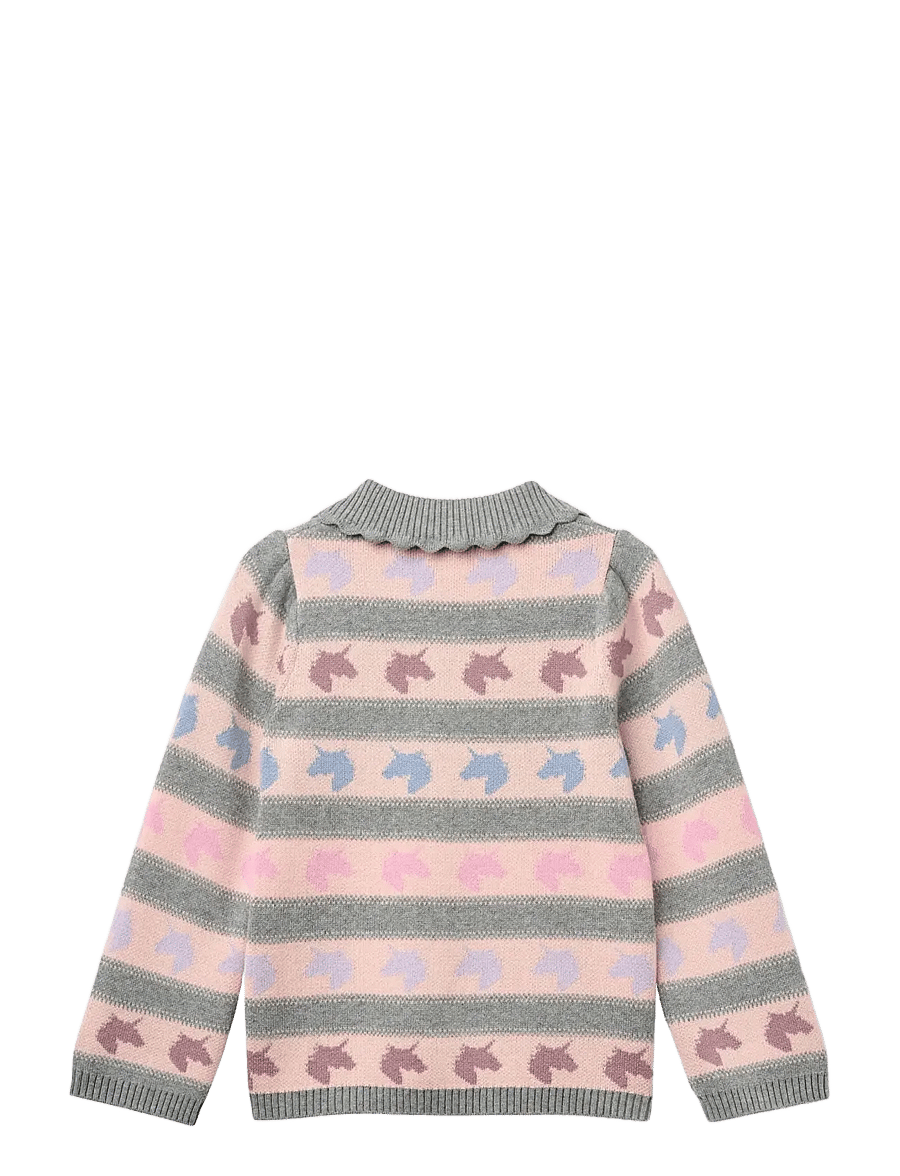 Copenhagen Colors - Unicorn Pattern Ls. Blouse w. Collar - unicorn - 2