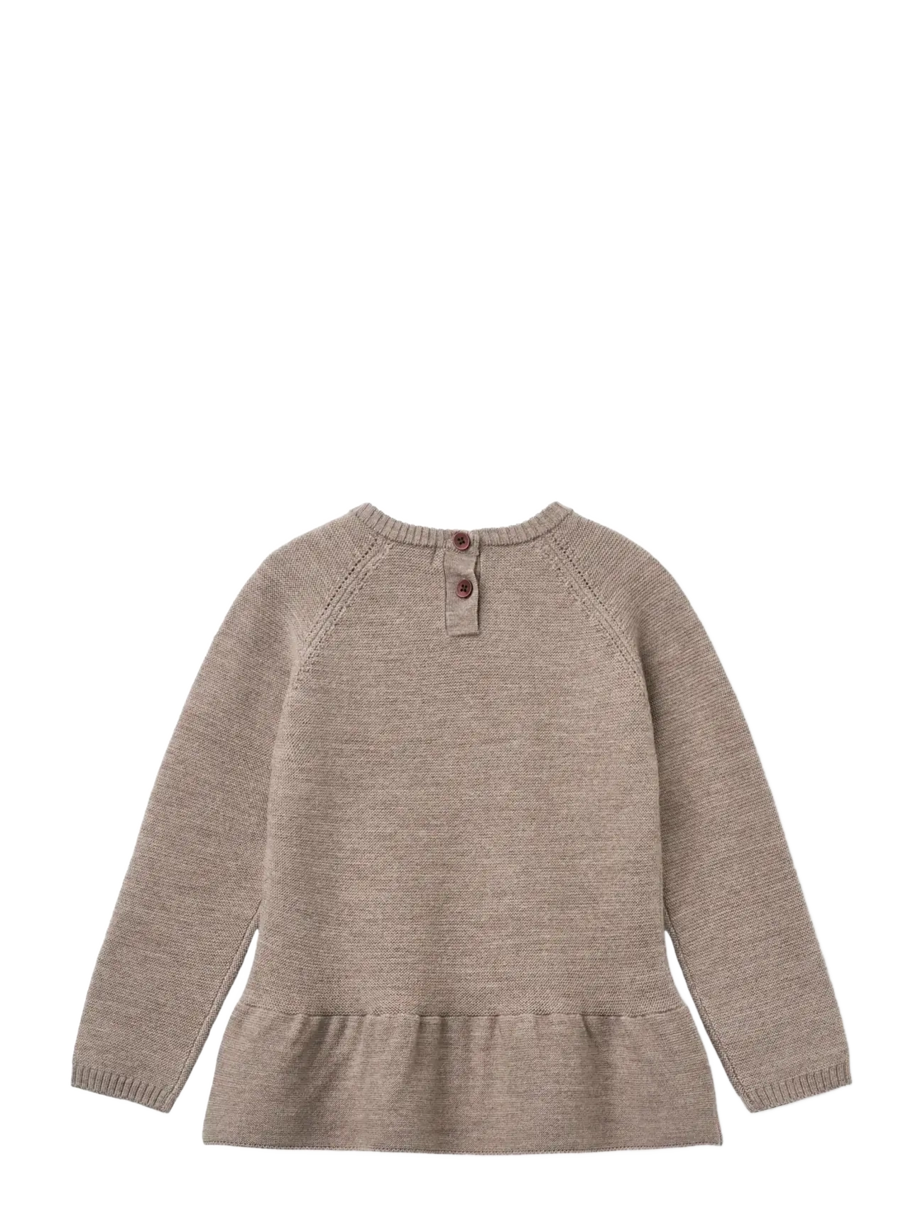 Copenhagen Colors - Merino Knitted Frill Blouse - natural melange - 1