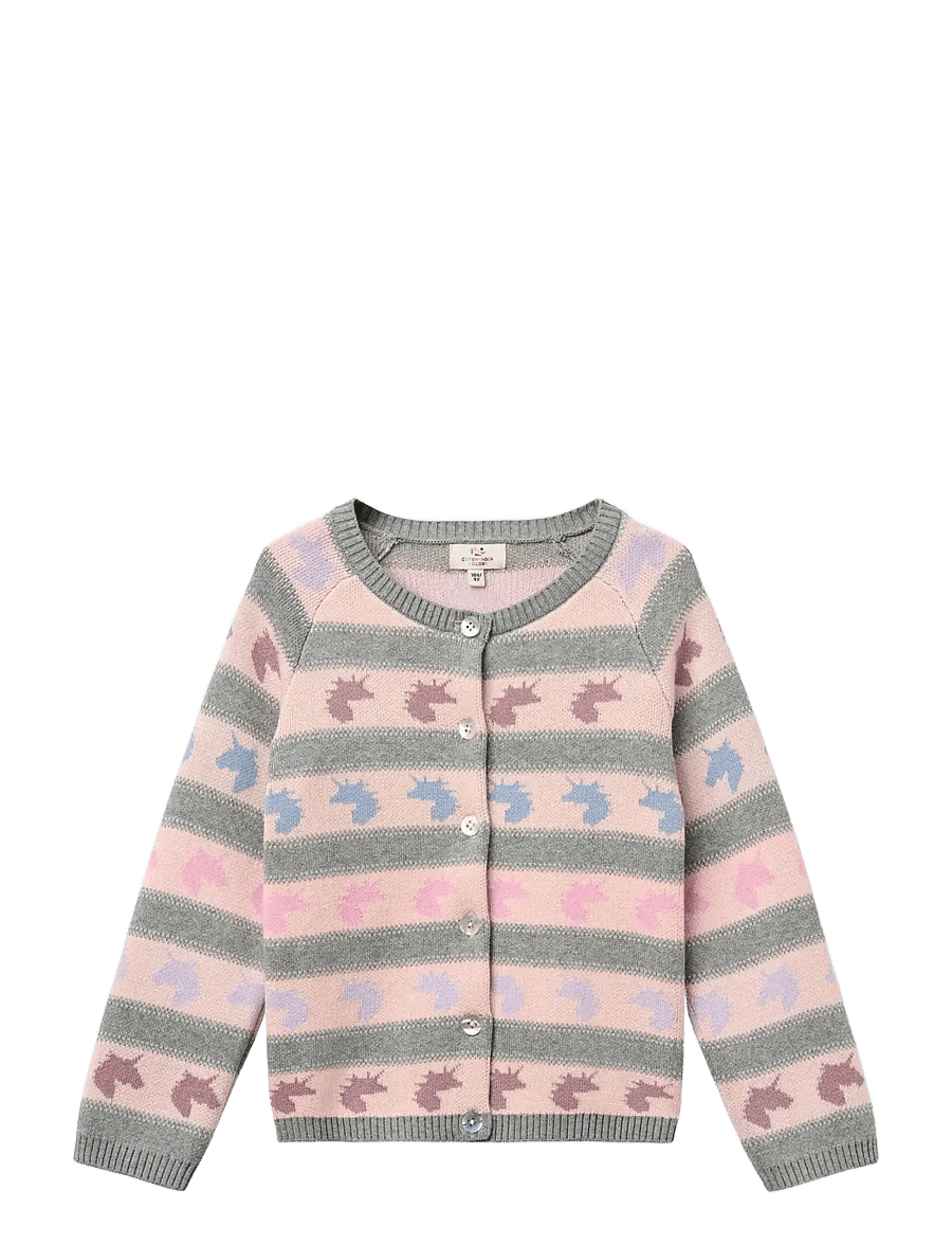 Copenhagen Colors - Unicorn Pattern Cardigan - unicorn - 1