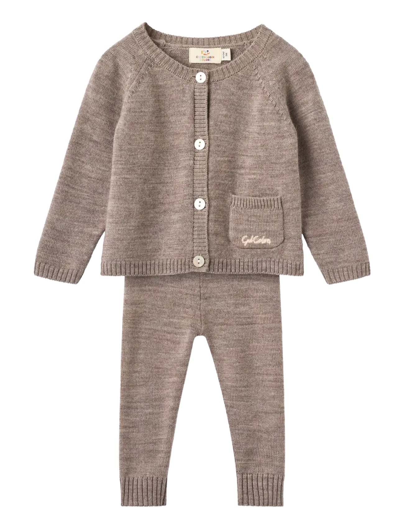 Copenhagen Colors Classic Merino Baby Set - Baby 44-92 - NATURAL MELANGE / beige