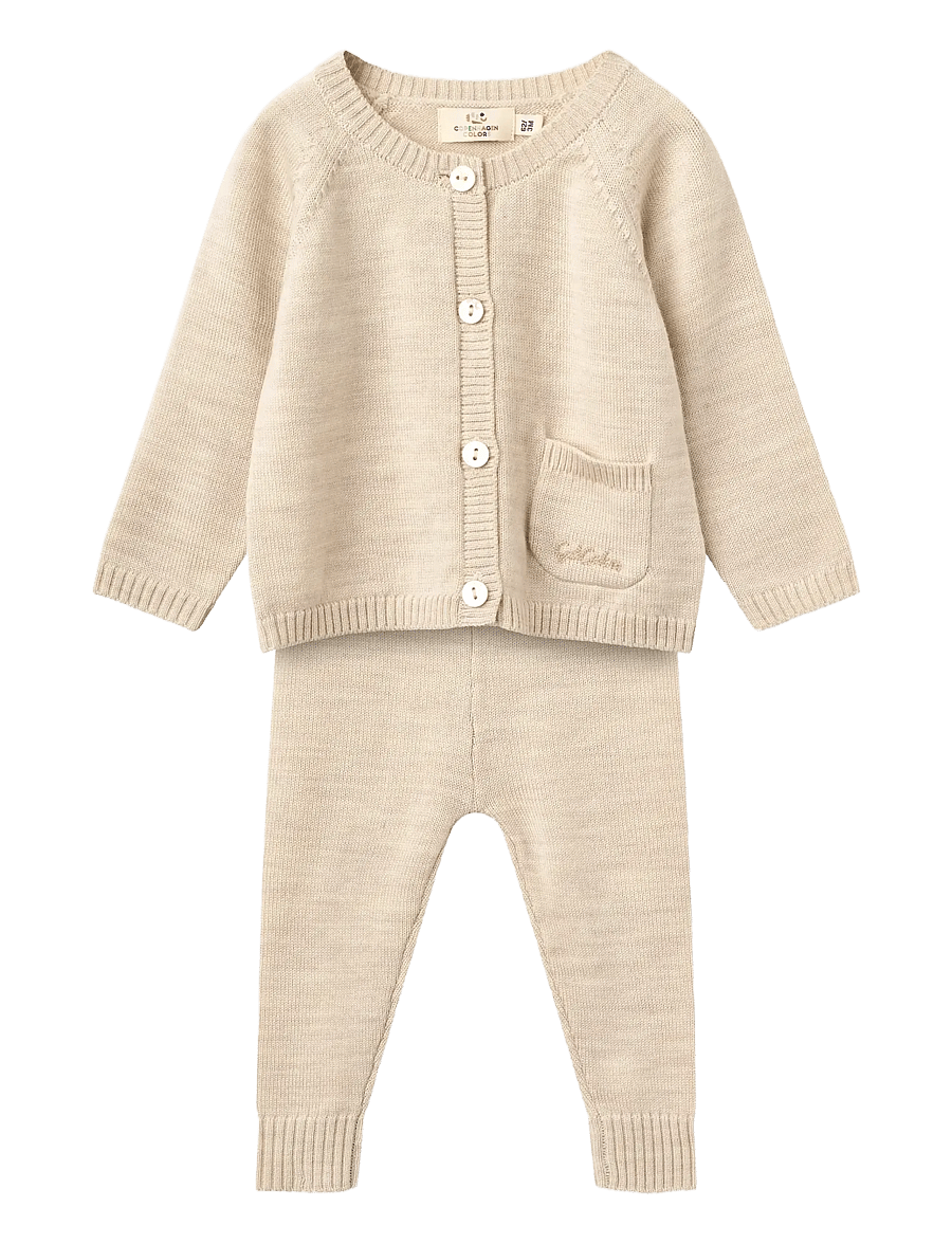 Copenhagen Colors - Classic Merino Baby Set - pyjamasset - pale cream melange - 0