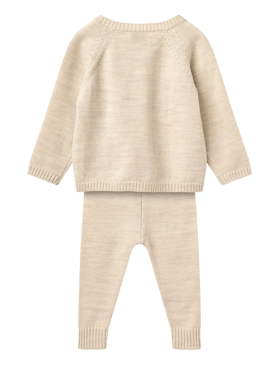 Copenhagen Colors - Classic Merino Baby Set - pyjamasset - pale cream melange - 1