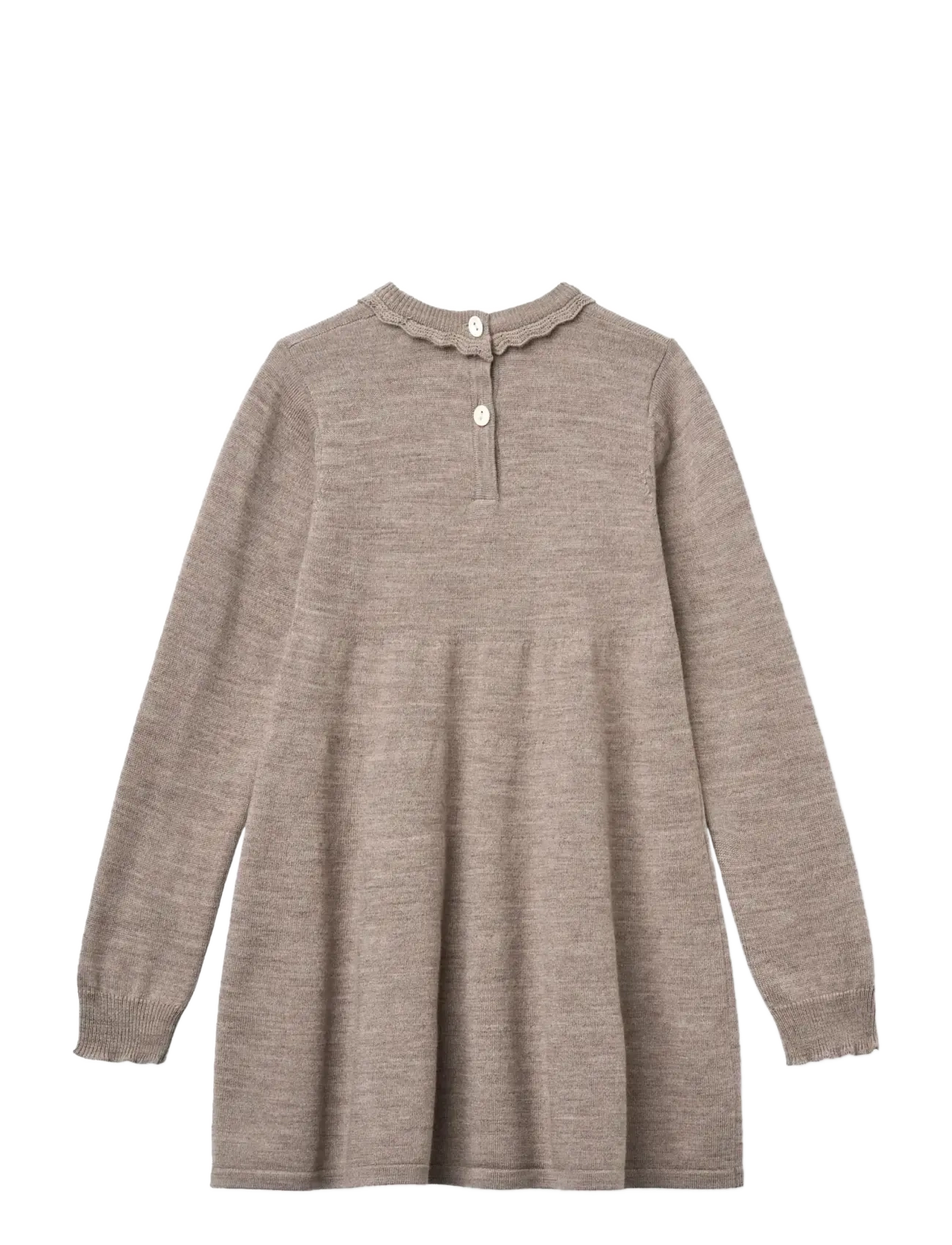 Copenhagen Colors - Classic Merino Dress w. Deco Neck - natural melange - 2