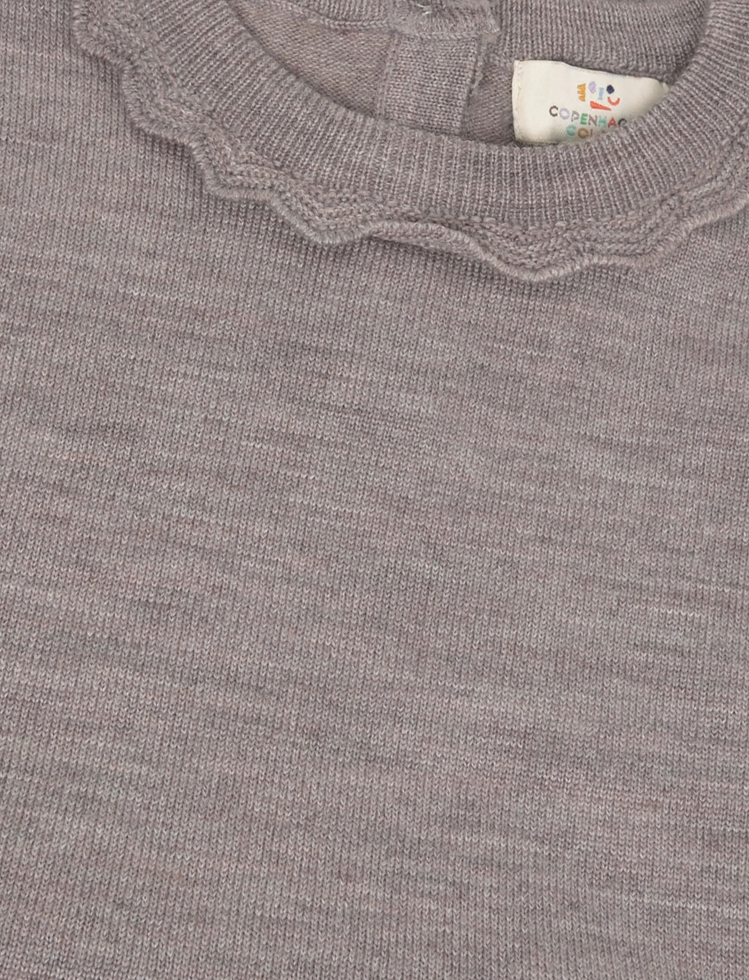 Copenhagen Colors - Classic Merino Dress w. Deco Neck - langärmelige babykleider - natural melange - 3