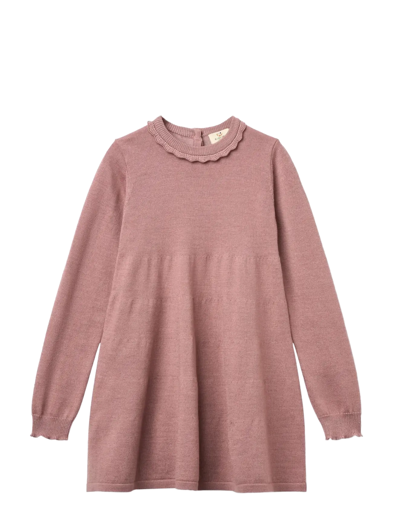 Copenhagen Colors Classic Merino Dress w. Deco Neck - Shop efter størrelse - WINTER ROSE / pink/rose
