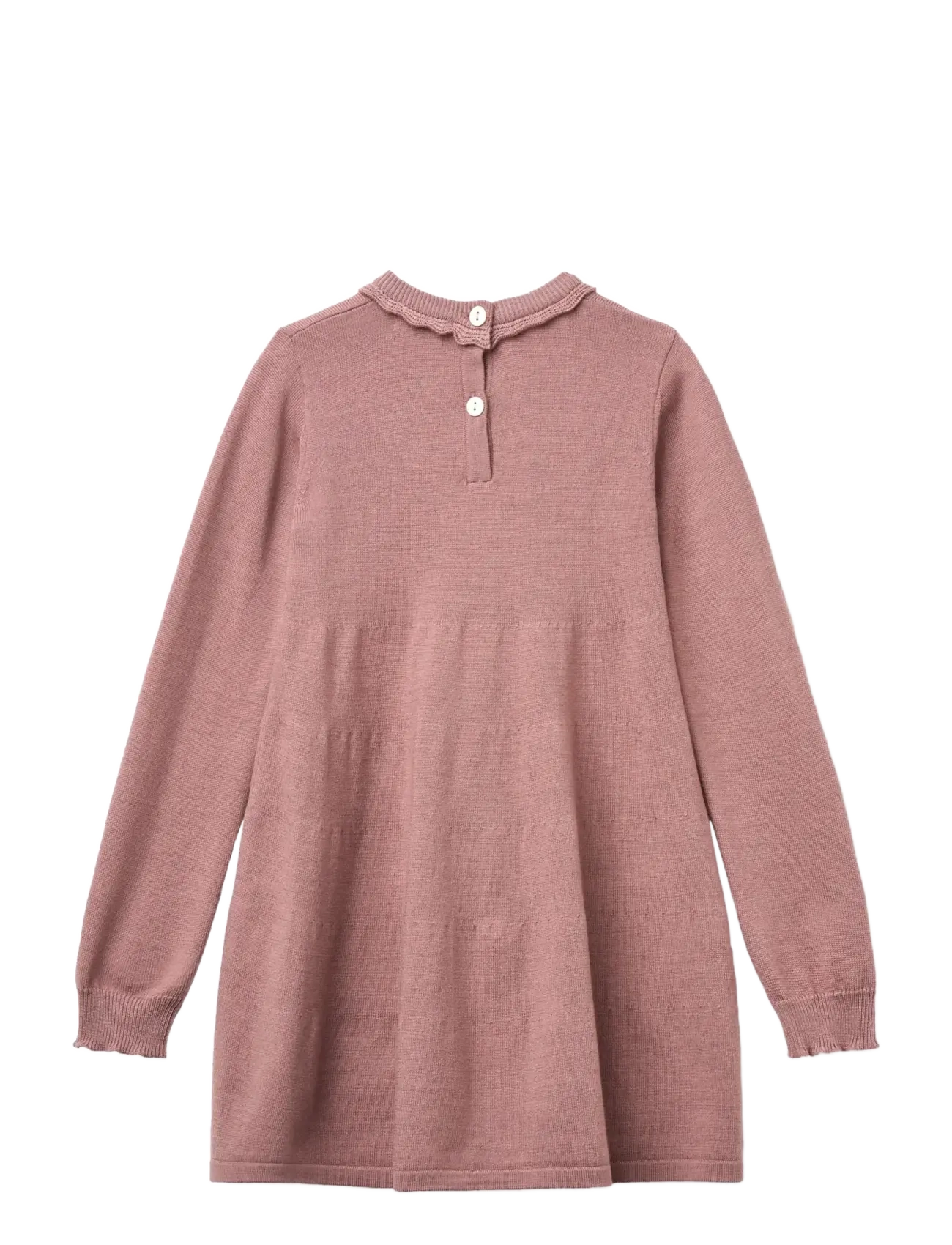 Copenhagen Colors - Classic Merino Dress w. Deco Neck - winter rose - 1