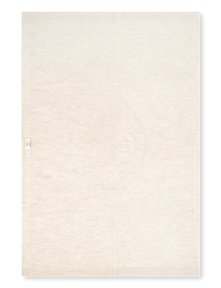 Copenhagen Colors - Merino Knitted Baby Blanket - tæpper - pale cream - 0