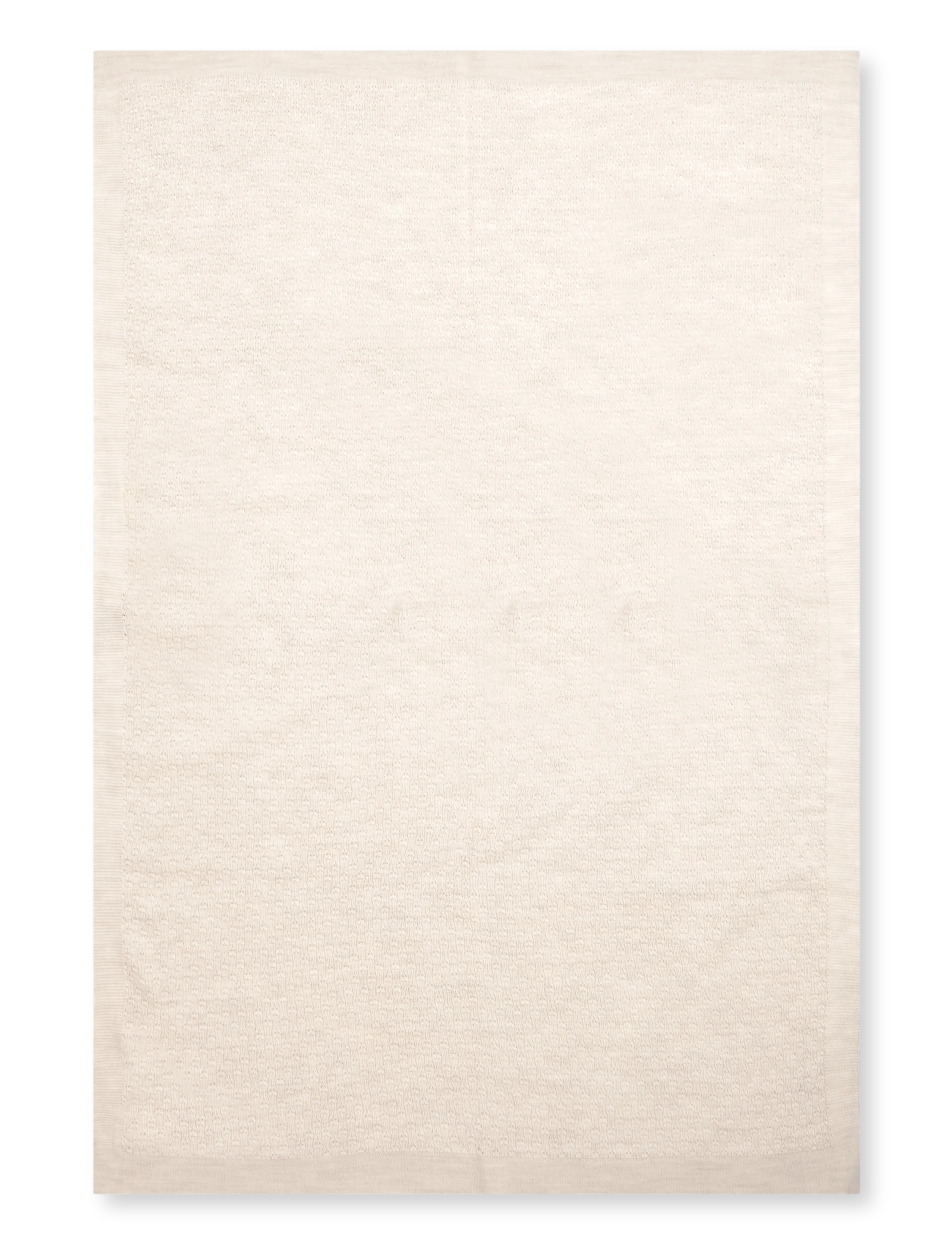 Copenhagen Colors - Merino Knitted Baby Blanket - tæpper - pale cream - 1