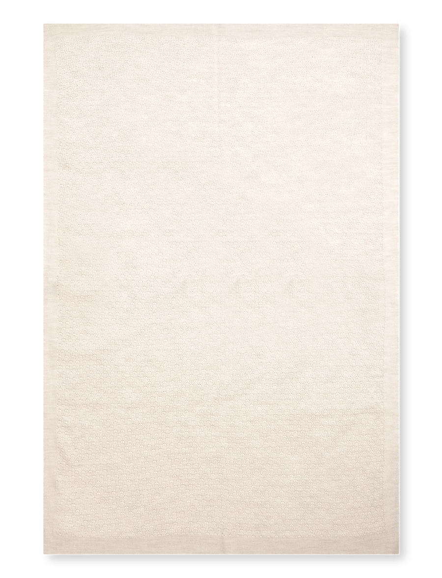 Copenhagen Colors - Merino Knitted Baby Blanket - tæpper - pale cream - 1