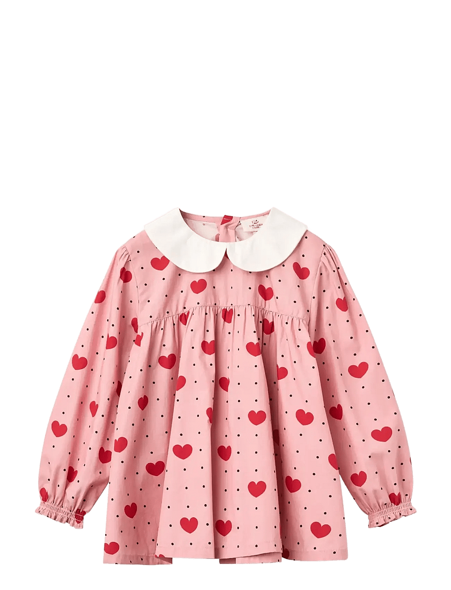 Copenhagen Colors - Blouse w. Collar w. Heart Aop - heart aop - 0