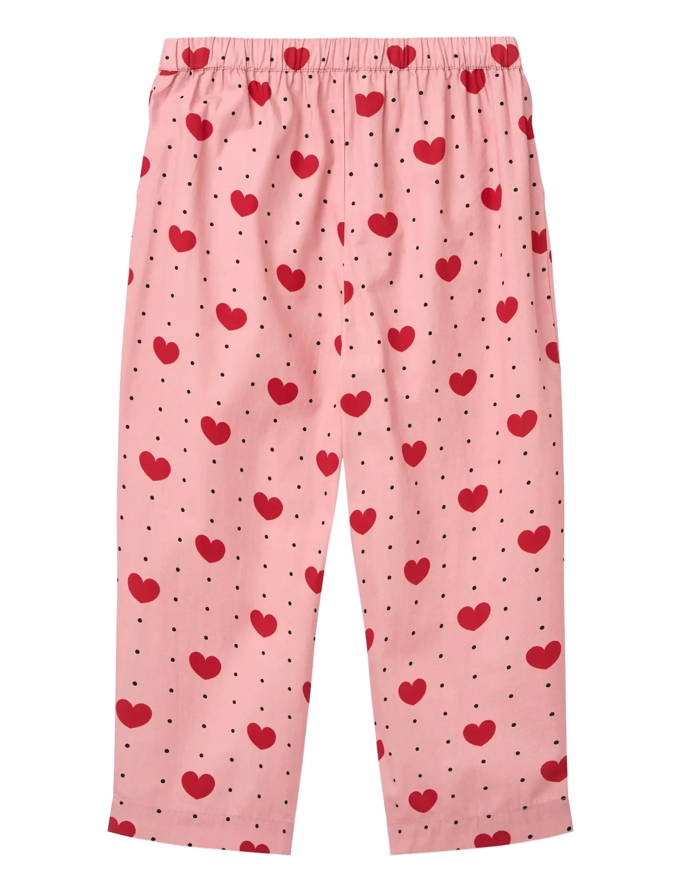 Copenhagen Colors Bow Pant w. Heart Aop - Kleidung - HEART AOP / pink/rose