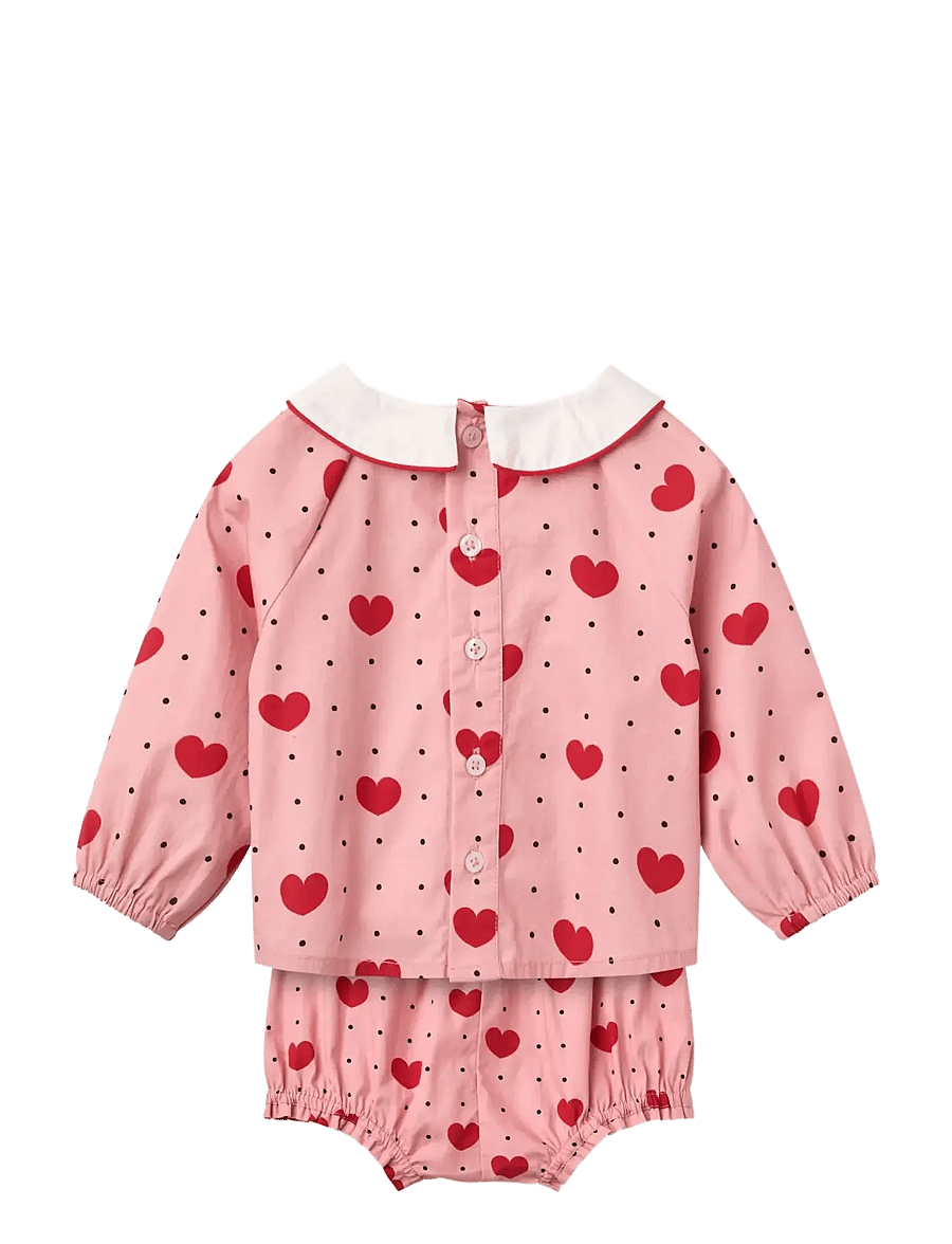 Copenhagen Colors - Baby Set w. Heart Aop - heart aop - 1