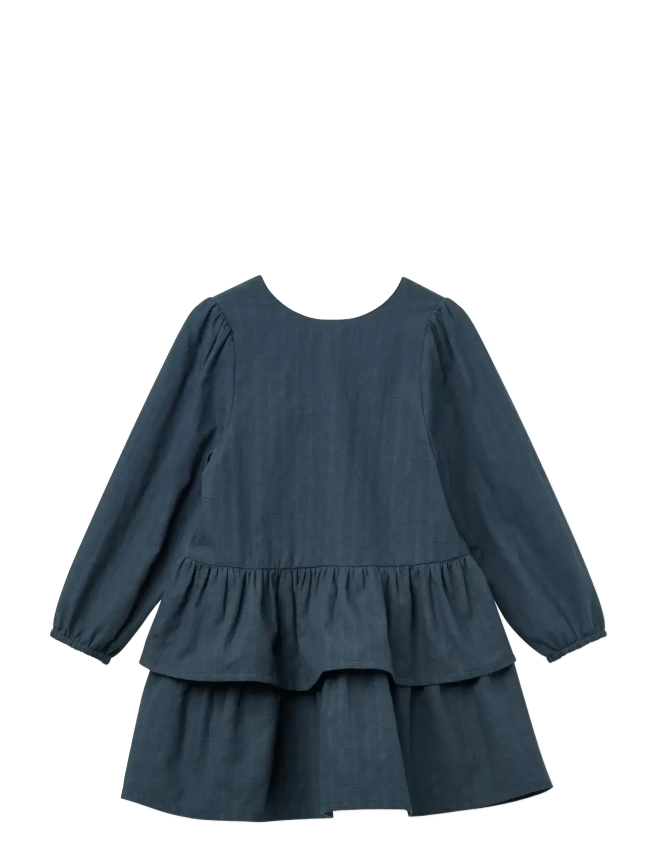 Copenhagen Colors Frill Dress w. Bow Backside - Kleidung - NAVY COMB. / navy