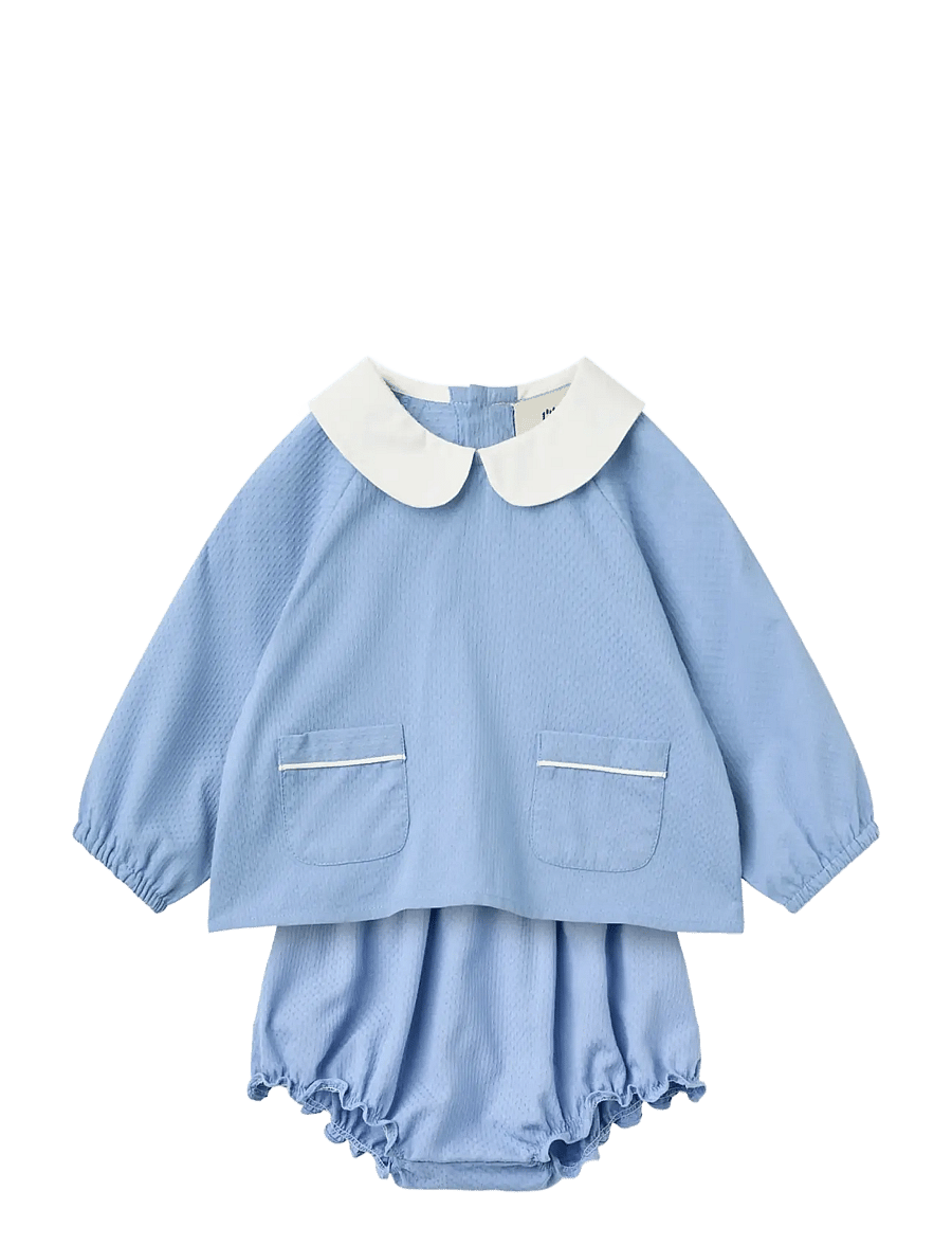 Copenhagen Colors - Baby Set - Blouse & Bloomers - komplektid pikkade varrukatega t-särgiga - endless blue - 1