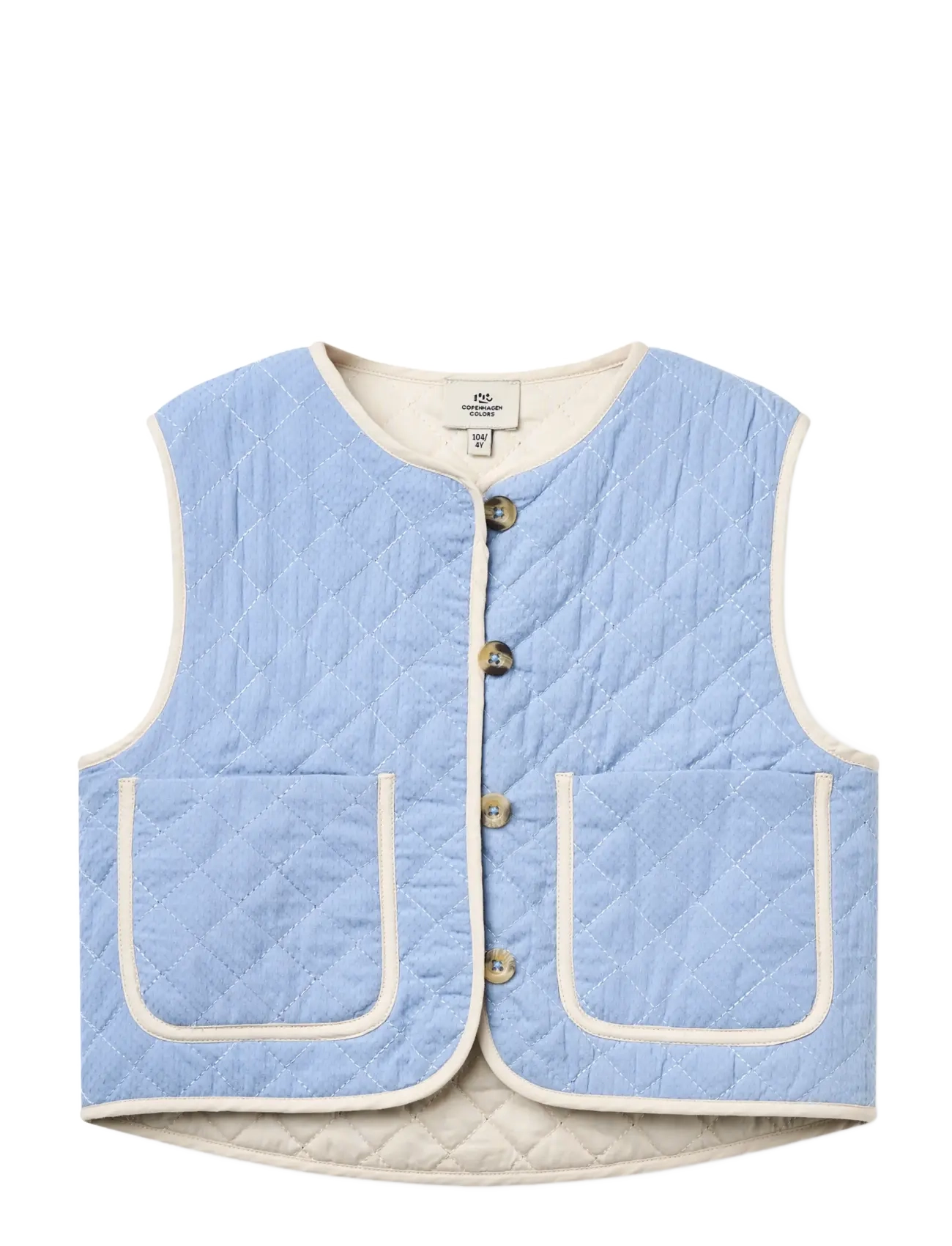 Copenhagen Colors Quilted Vest w. Moon & Star Embroidery - Jacken & Mäntel - ENDLESS BLUE / blue