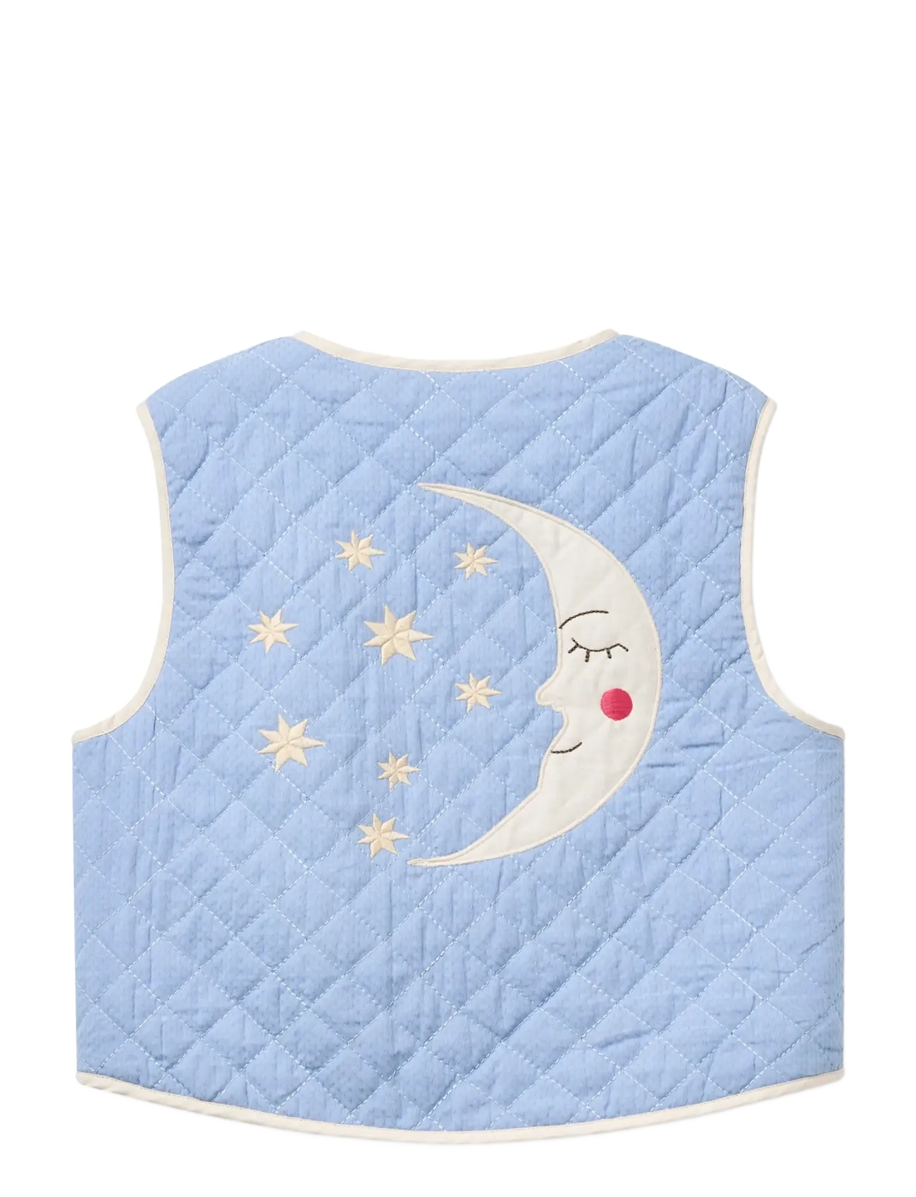 Copenhagen Colors - Quilted Vest w. Moon & Star Embroidery - endless blue - 2