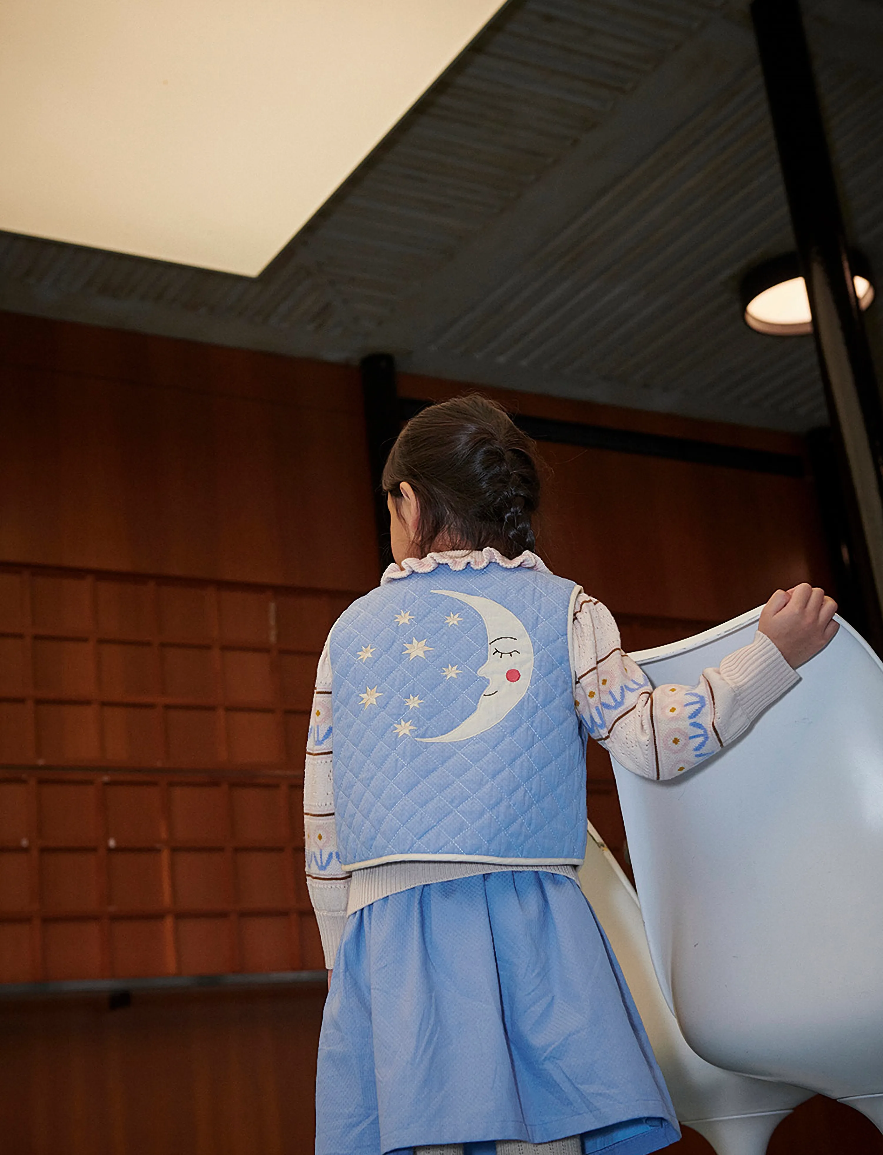 Copenhagen Colors - Quilted Vest w. Moon & Star Embroidery - einkaufen nach alter von - endless blue - 0