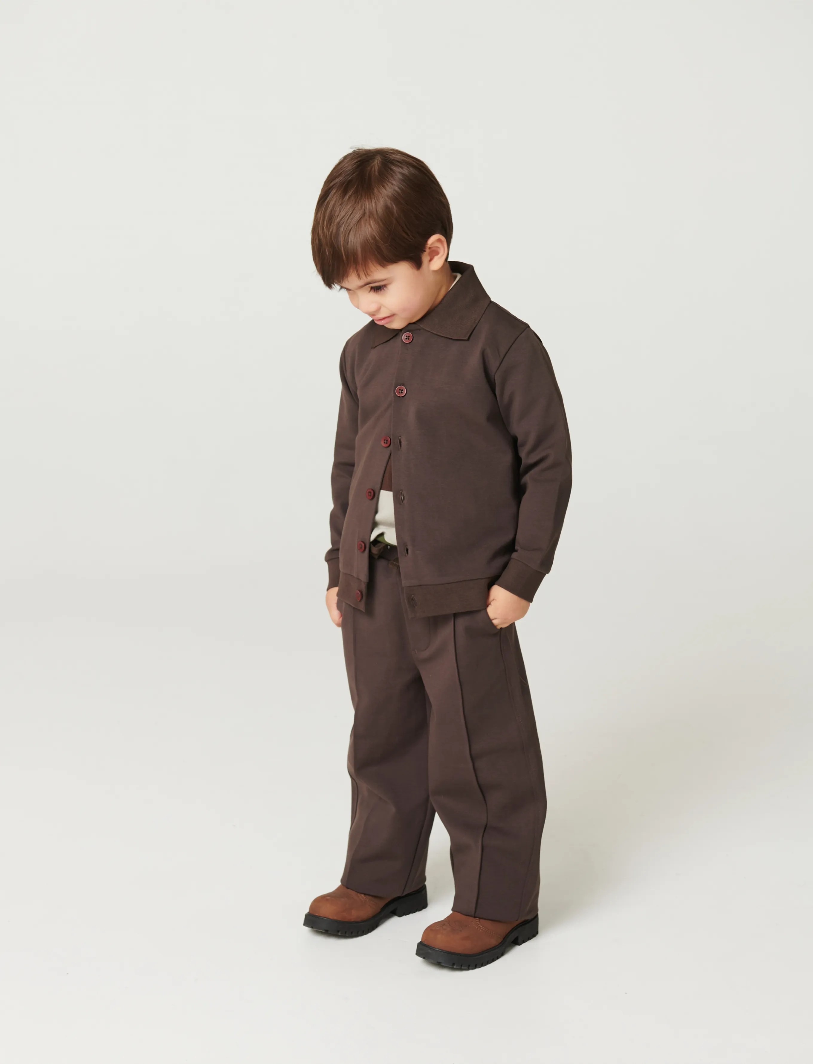 Copenhagen Colors - 360* Super Stratchy Casual Pants - sweatpants - dk brown - 3