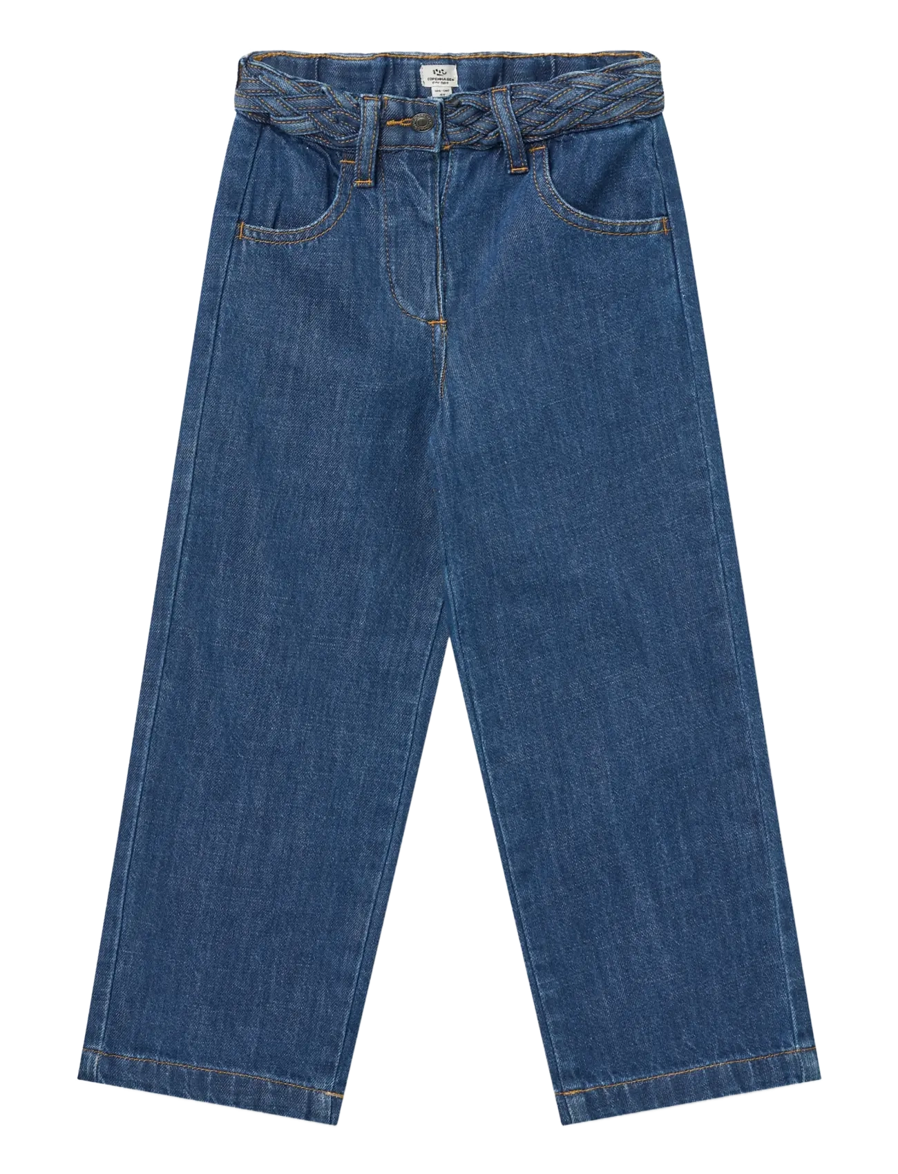 Copenhagen Colors Denim Jeans w. Braid Waist - Wide Fit - Shop by age - INDIGO BLUE WASH / blue
