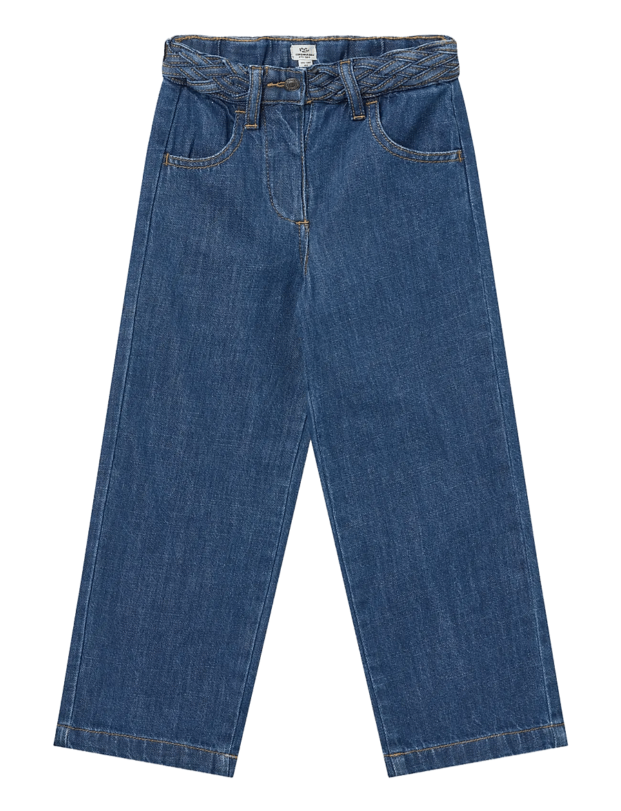 Copenhagen Colors - Denim Jeans w. Braid Waist - Wide Fit - loose jeans - indigo blue wash - 1