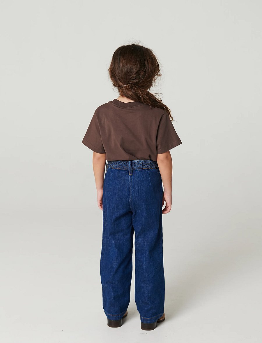 Copenhagen Colors - Denim Jeans w. Braid Waist - Wide Fit - loose jeans - indigo blue wash - 3