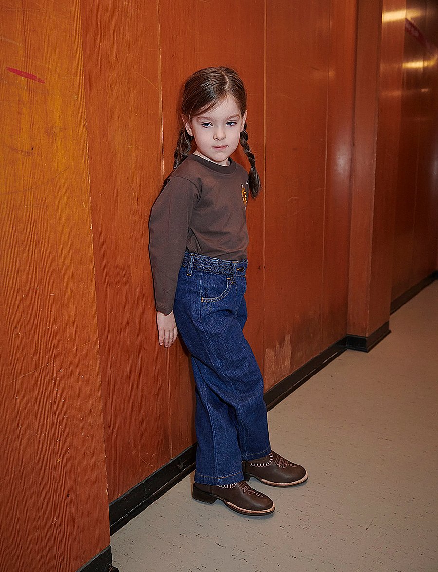 Copenhagen Colors - Denim Jeans w. Braid Waist - Wide Fit - loose jeans - indigo blue wash - 4