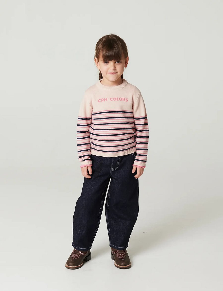 Copenhagen Colors - Organic Balloon Denim Pants w. Hearts Back Pockets - raw denim - 5