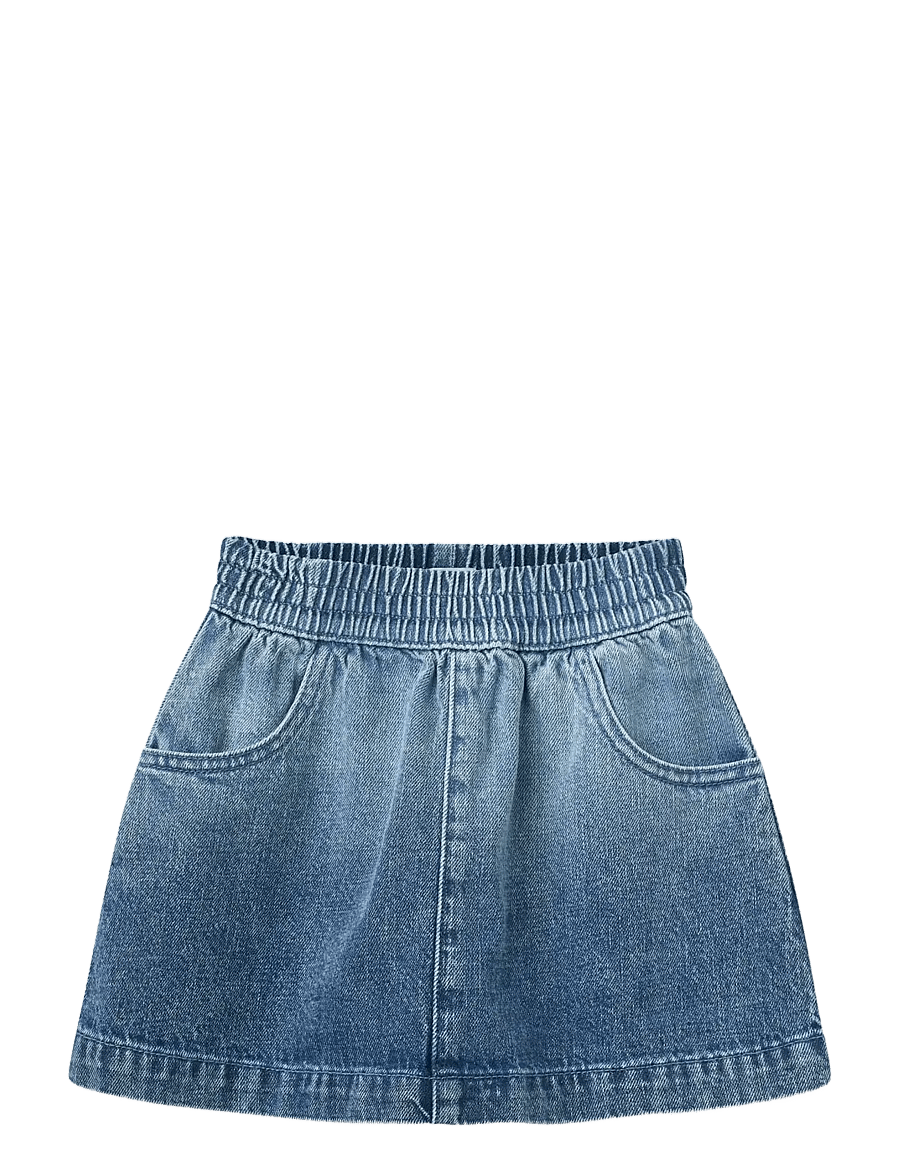 Copenhagen Colors - Denim Skirt w. Block Spray - block spray - 1