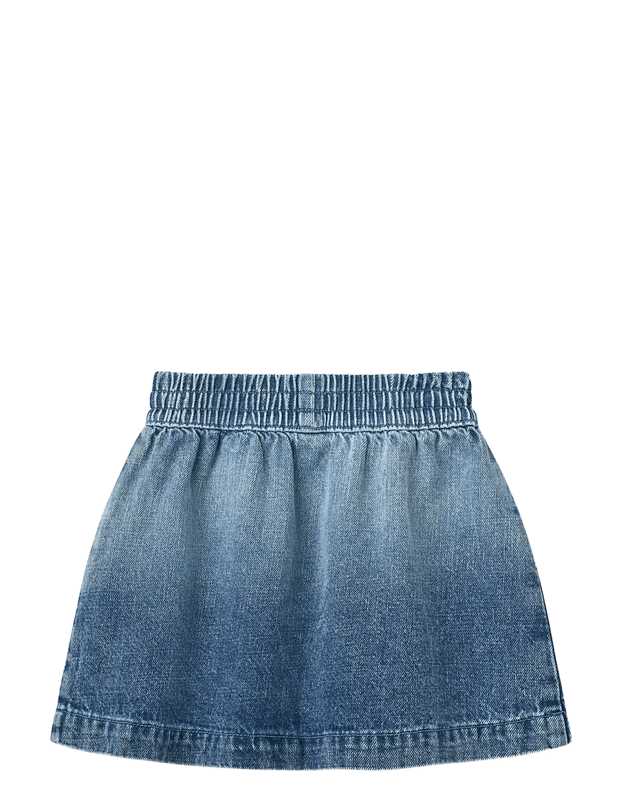Copenhagen Colors - Denim Skirt w. Block Spray - block spray - 2